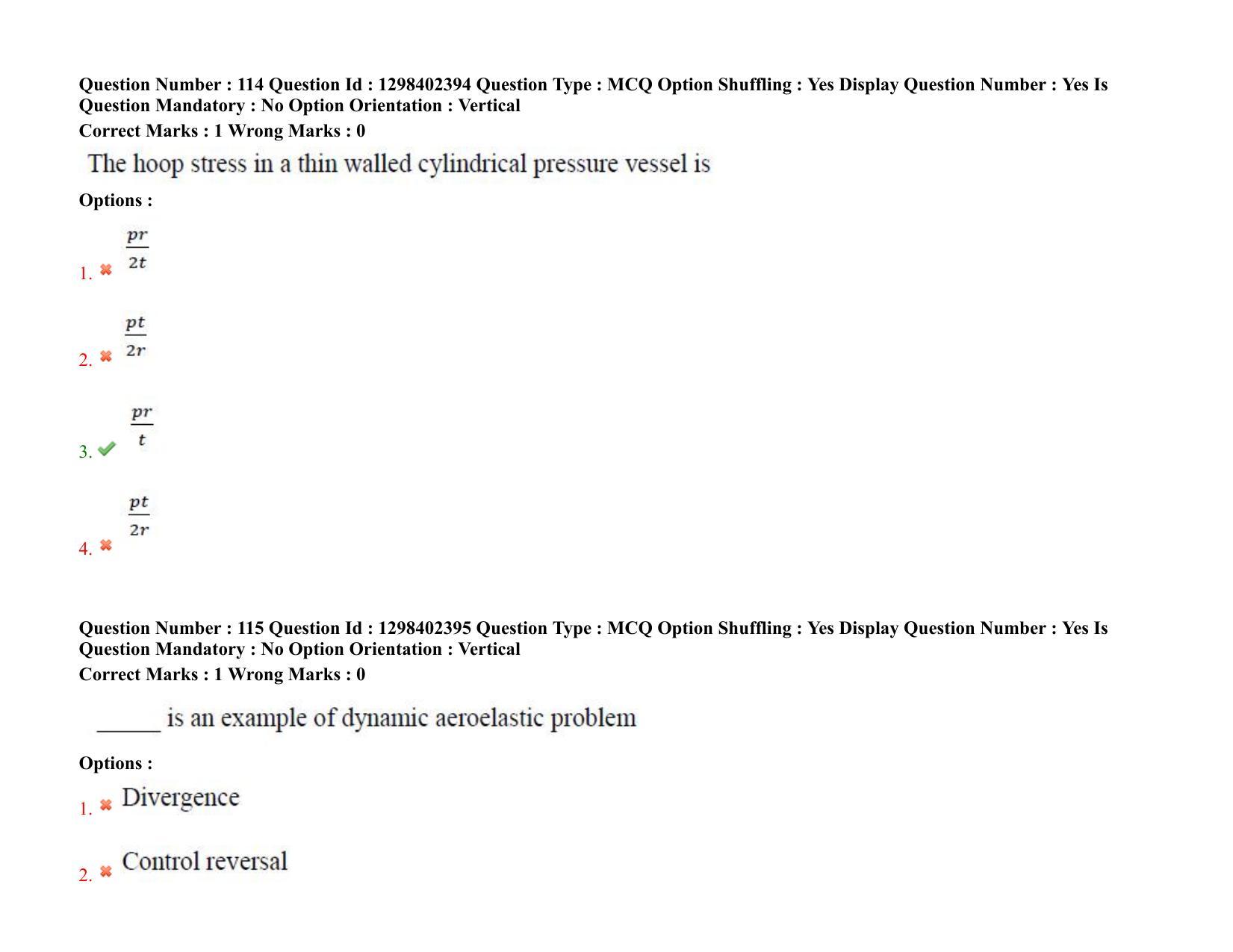 TS PGECET 2021: (AE) Aerospace Engineering Question Papers - Page 71