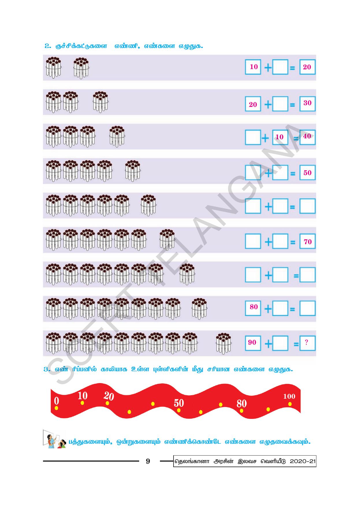 TS SCERT Class 2 Maths (Tamil Medium) Text Book - Page 21