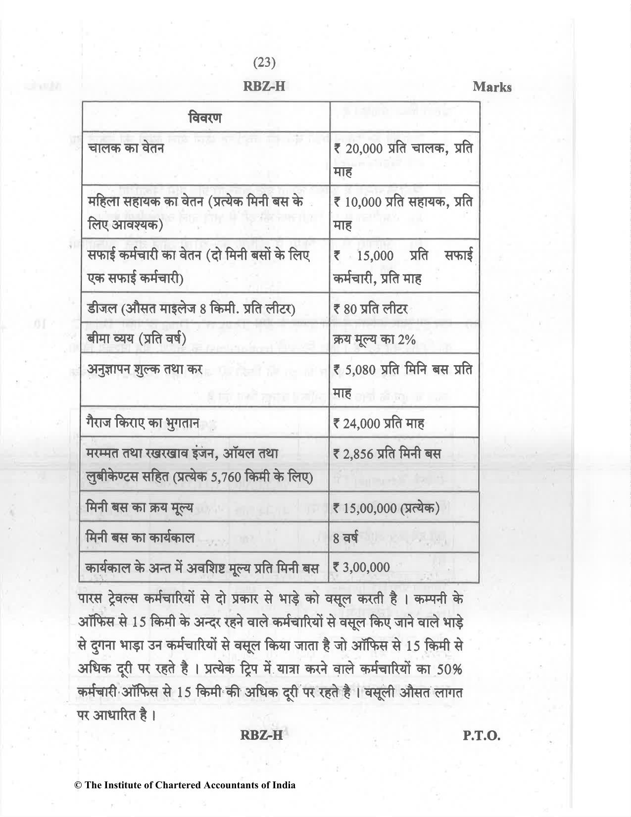 CA Inter Dec 2021 Question Paper - Paper 3 – Cost and Management Accounting - Page 23
