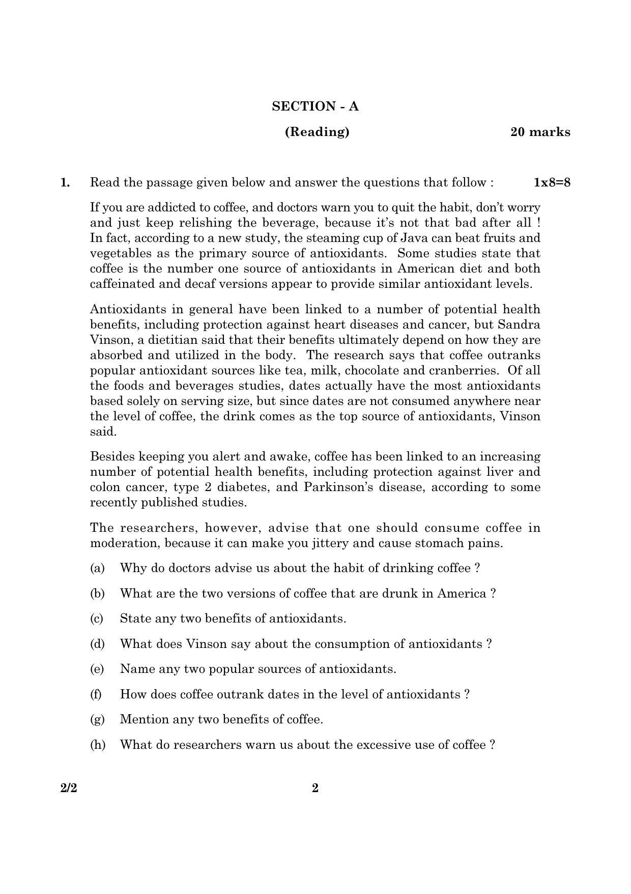 CBSE Class 10 002 Set 2 English Lang & Lite 2016 Question Paper - Page 2