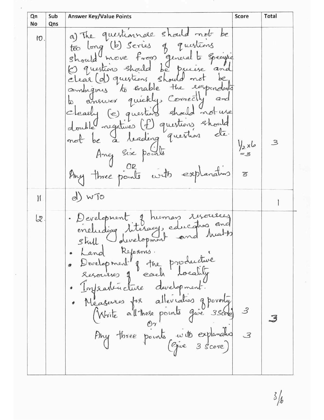 Kerala Plus One 2017 Economics Answer Key - Page 11