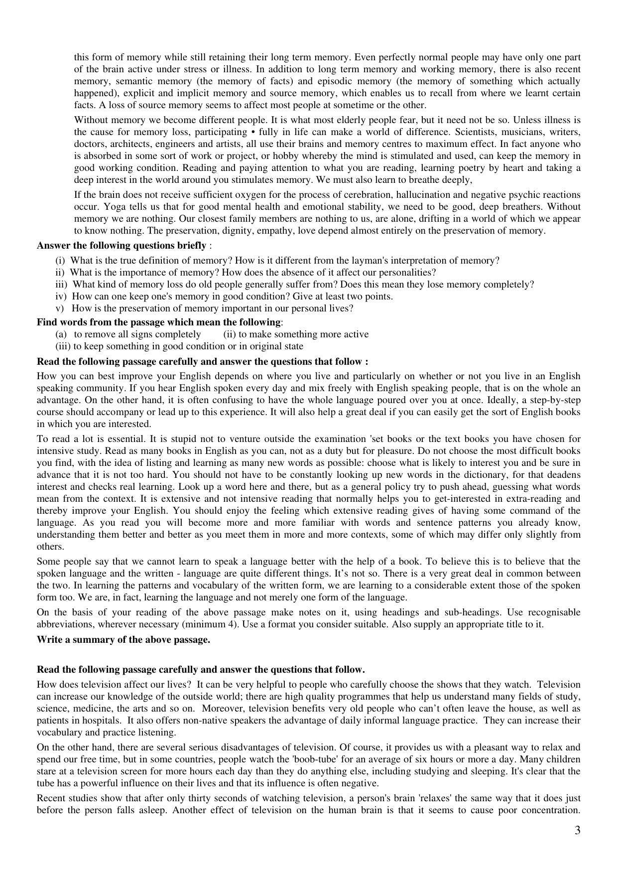 CBSE Worksheets for Class 11 English Assignment 5 - Page 3