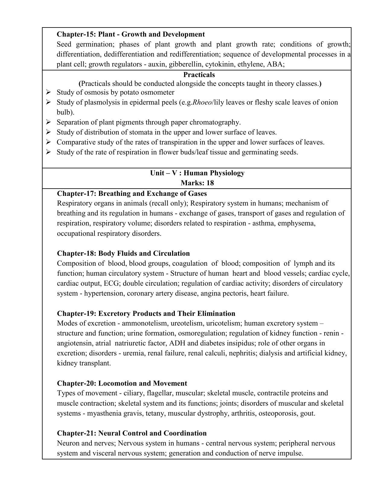Edudel Class 11 Biology (English Medium) Syllabus - Page 3