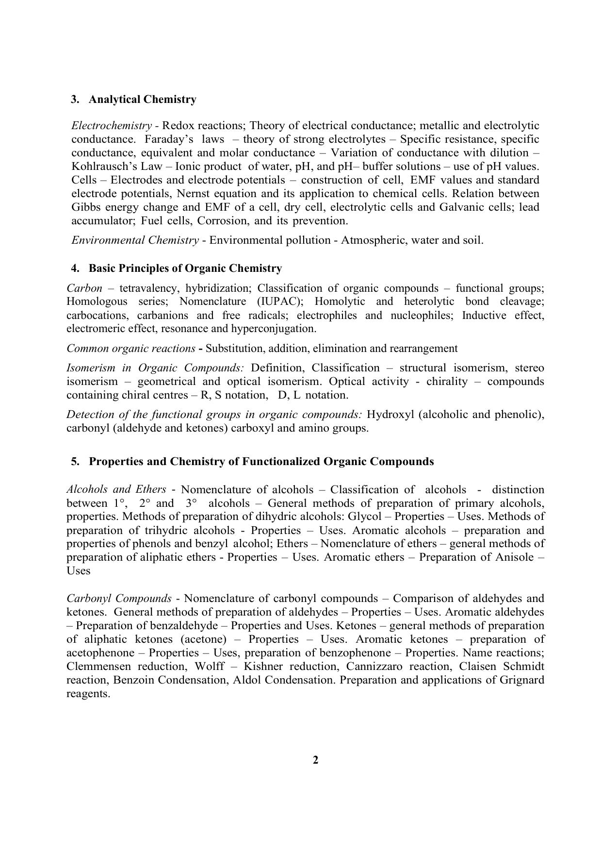VITEEE Syllabus - Chemistry - Page 2