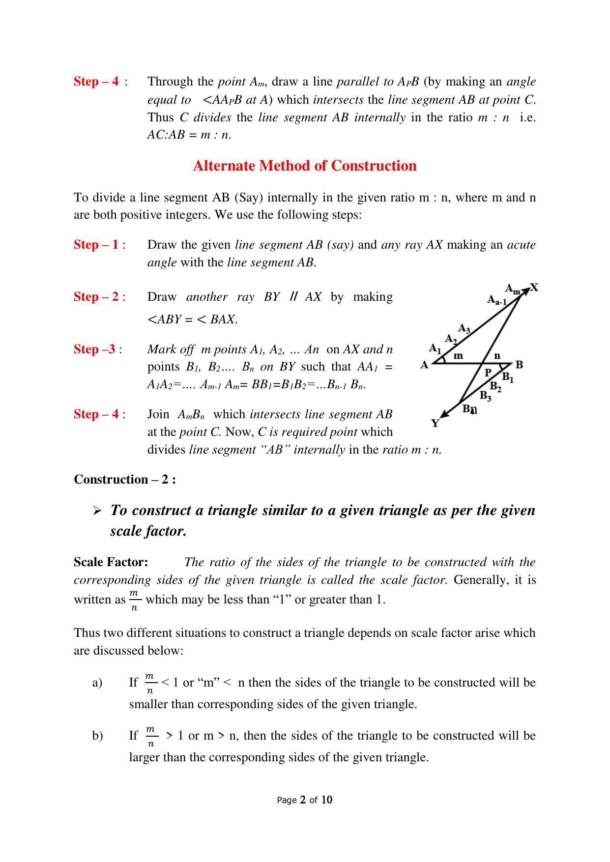 JKBOSE Class 10 Maths: CHAPTER 11 Constructions Question Bank - Page 2