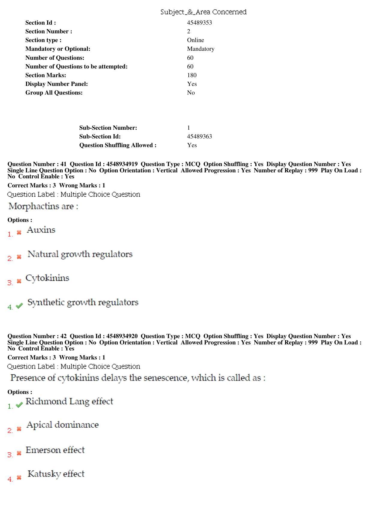 BHU RET LIfe Science 2019 Question Paper - Page 22