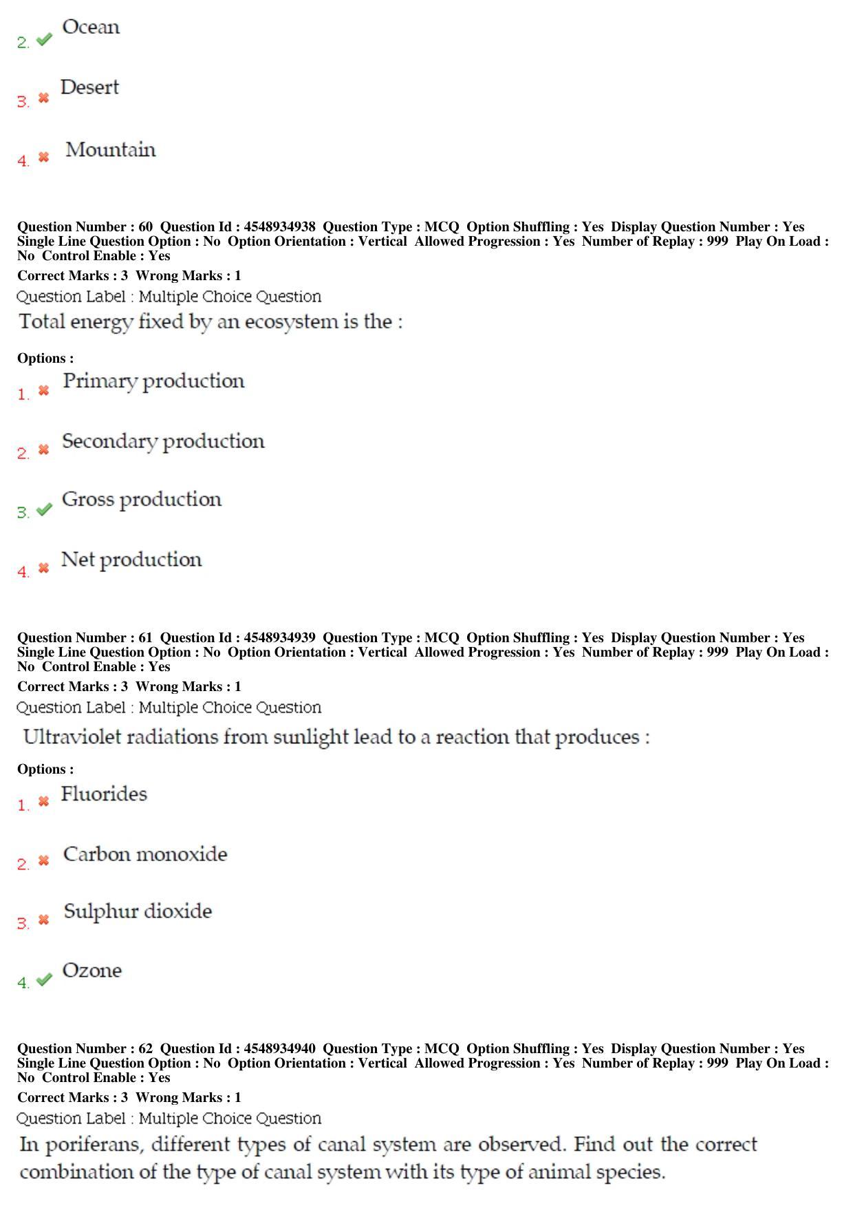 BHU RET LIfe Science 2019 Question Paper - Page 29
