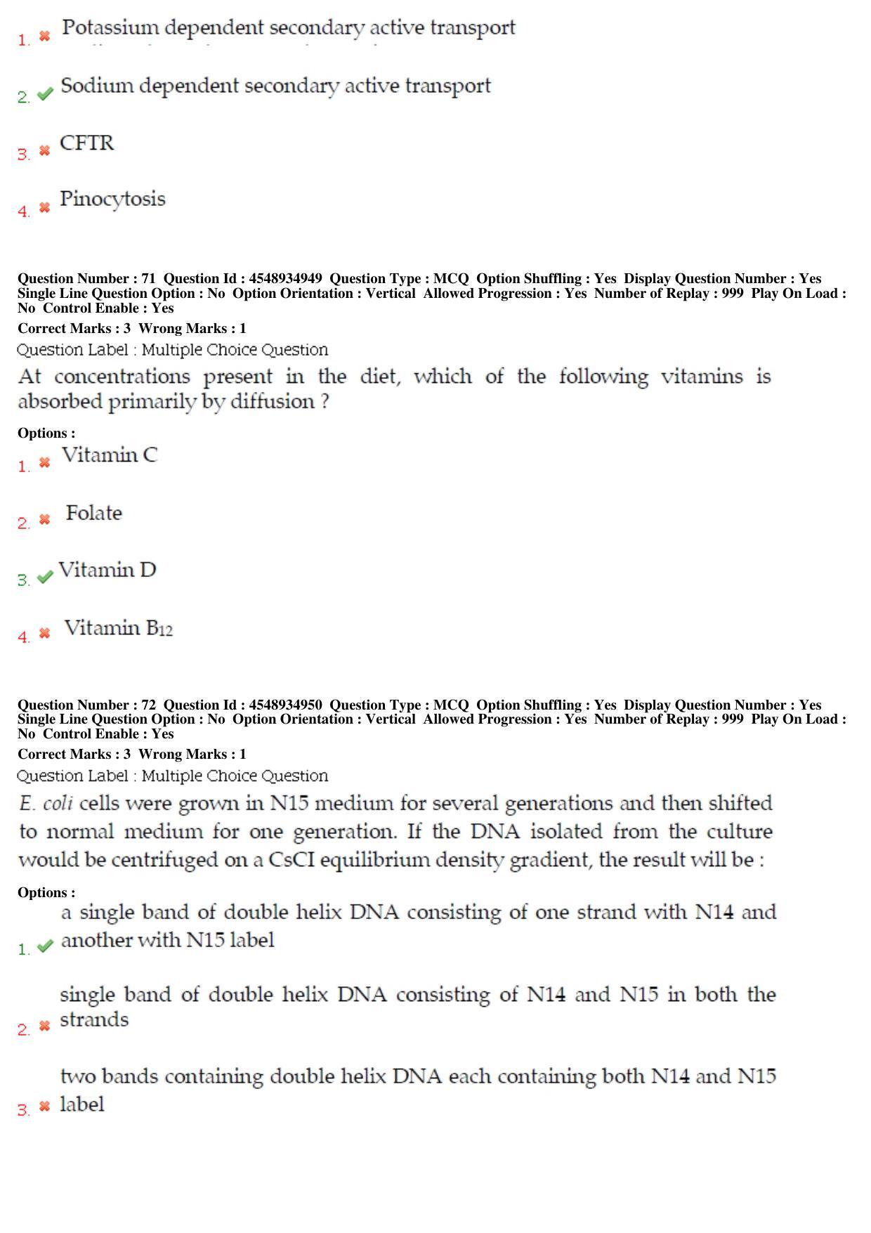 BHU RET LIfe Science 2019 Question Paper - Page 33