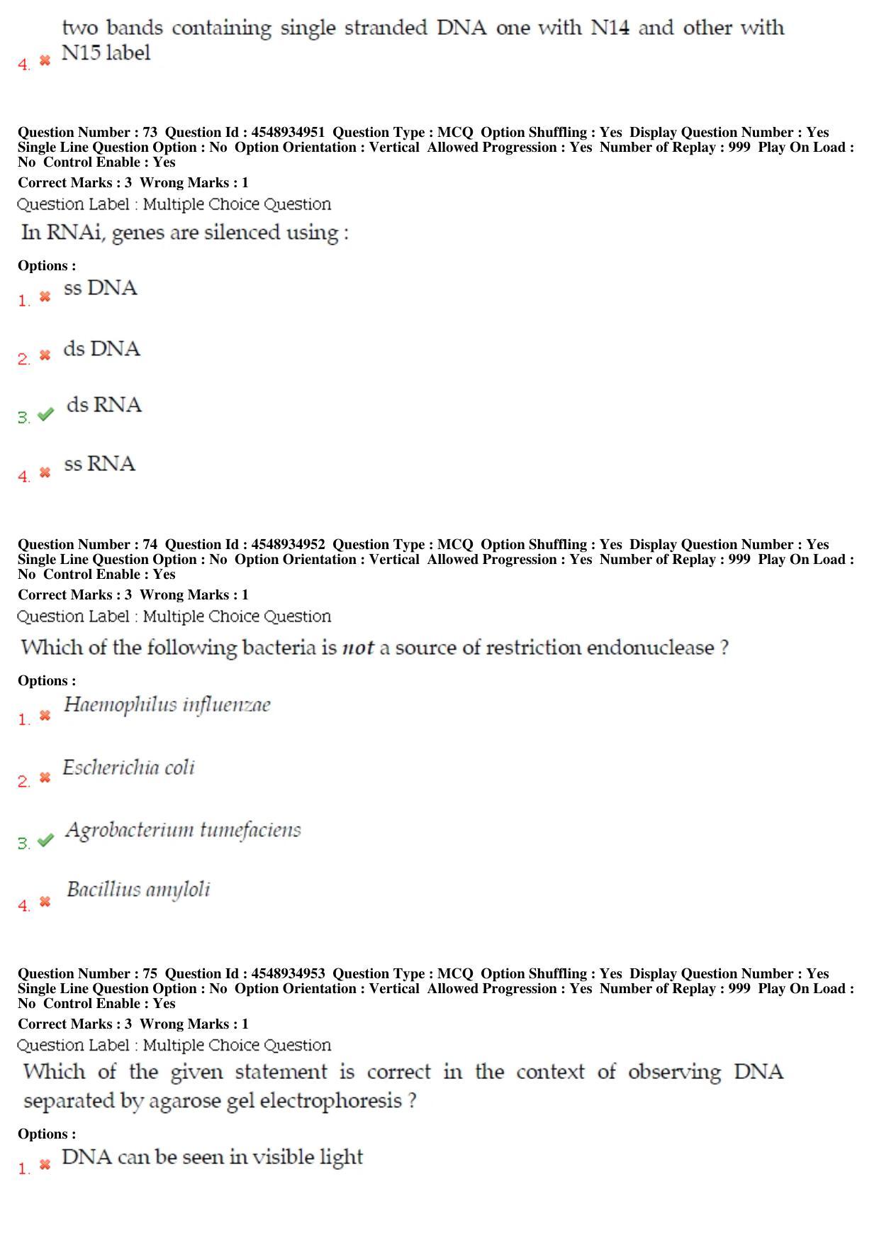 BHU RET LIfe Science 2019 Question Paper - Page 34
