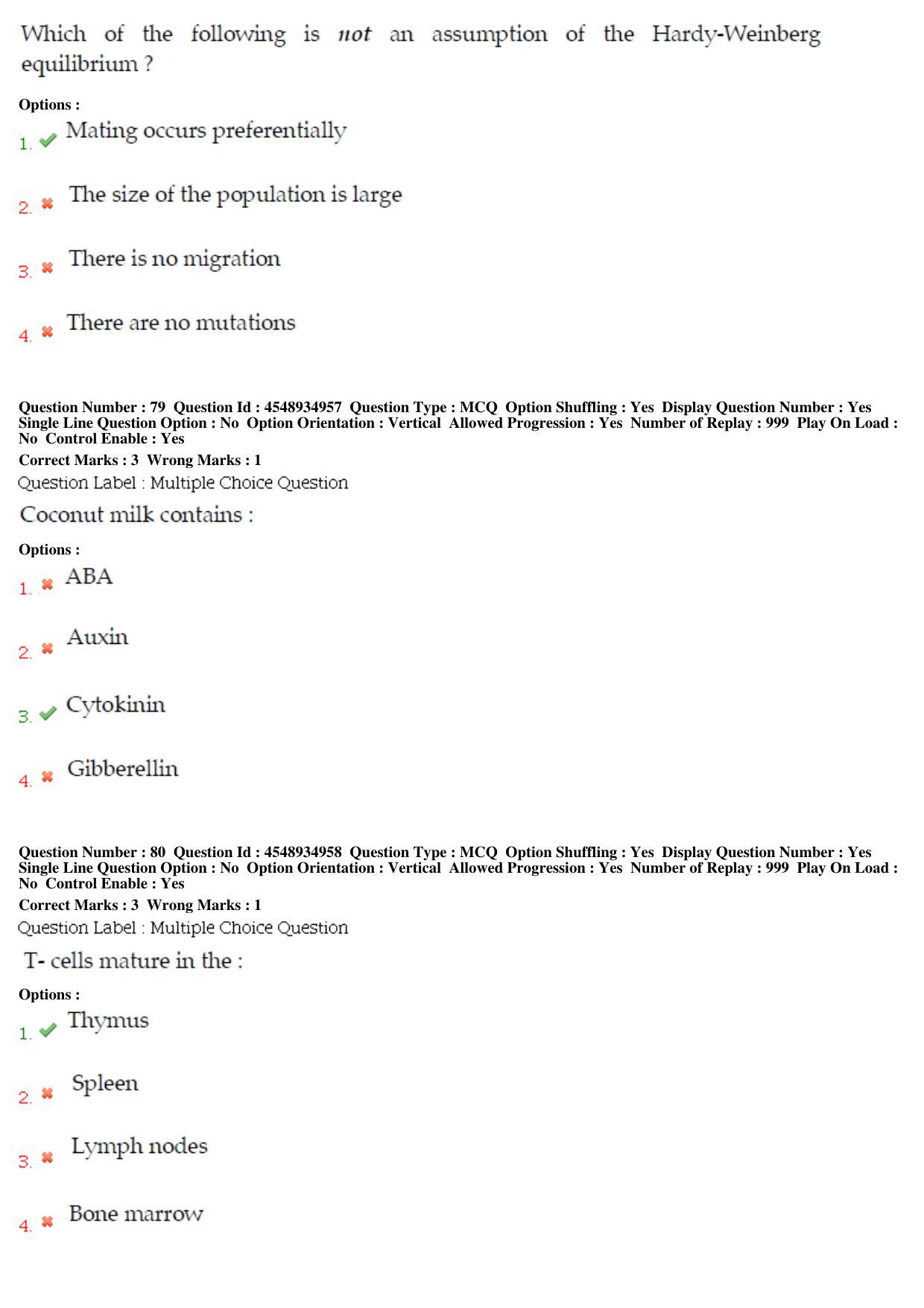 BHU RET LIfe Science 2019 Question Paper - Page 36