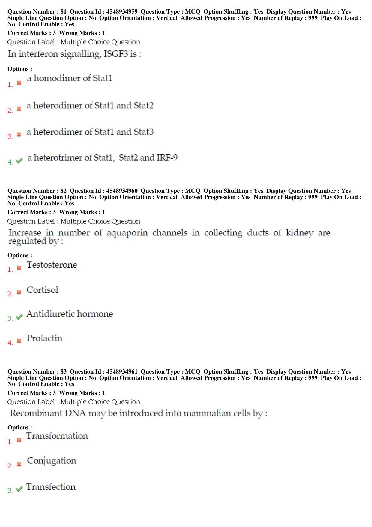 BHU RET LIfe Science 2019 Question Paper - Page 37