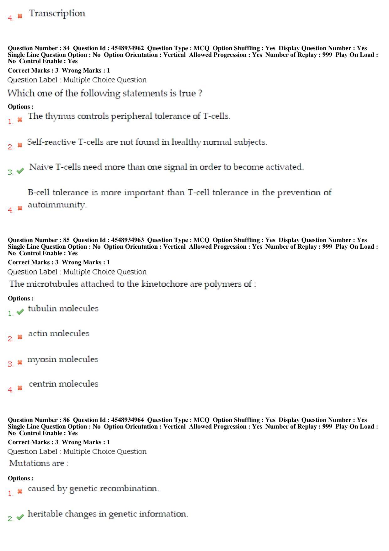 BHU RET LIfe Science 2019 Question Paper - Page 38