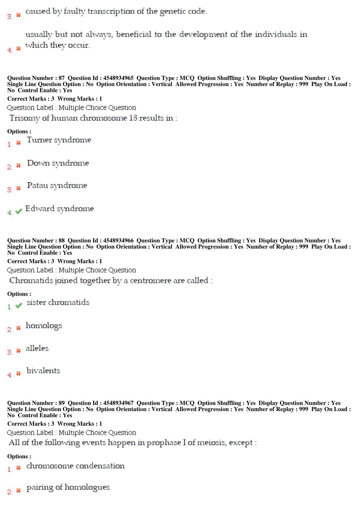 BHU RET LIfe Science 2019 Question Paper - Page 39