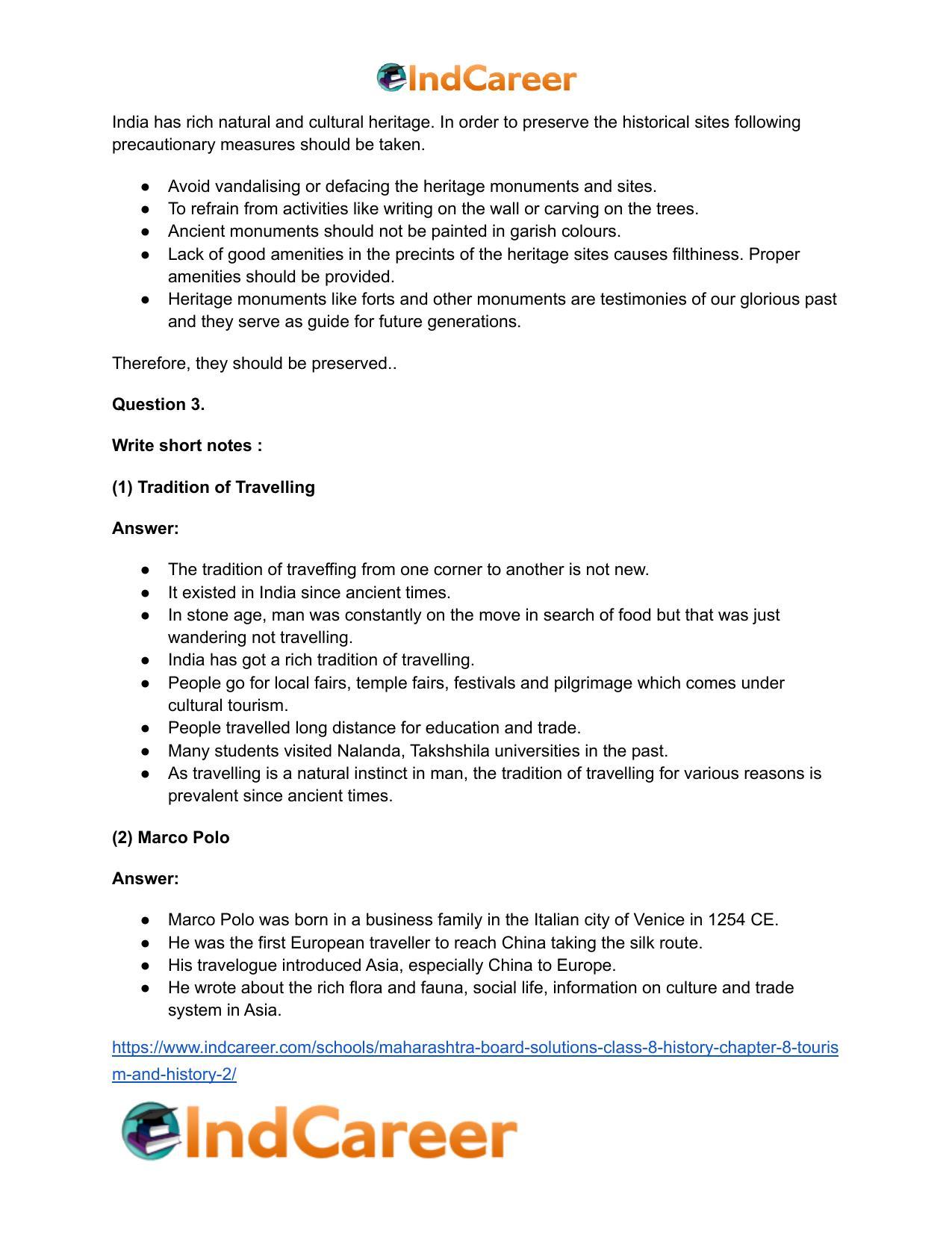 Maharashtra Board Solutions Class 8-History: Chapter 8- Tourism and History - Page 4