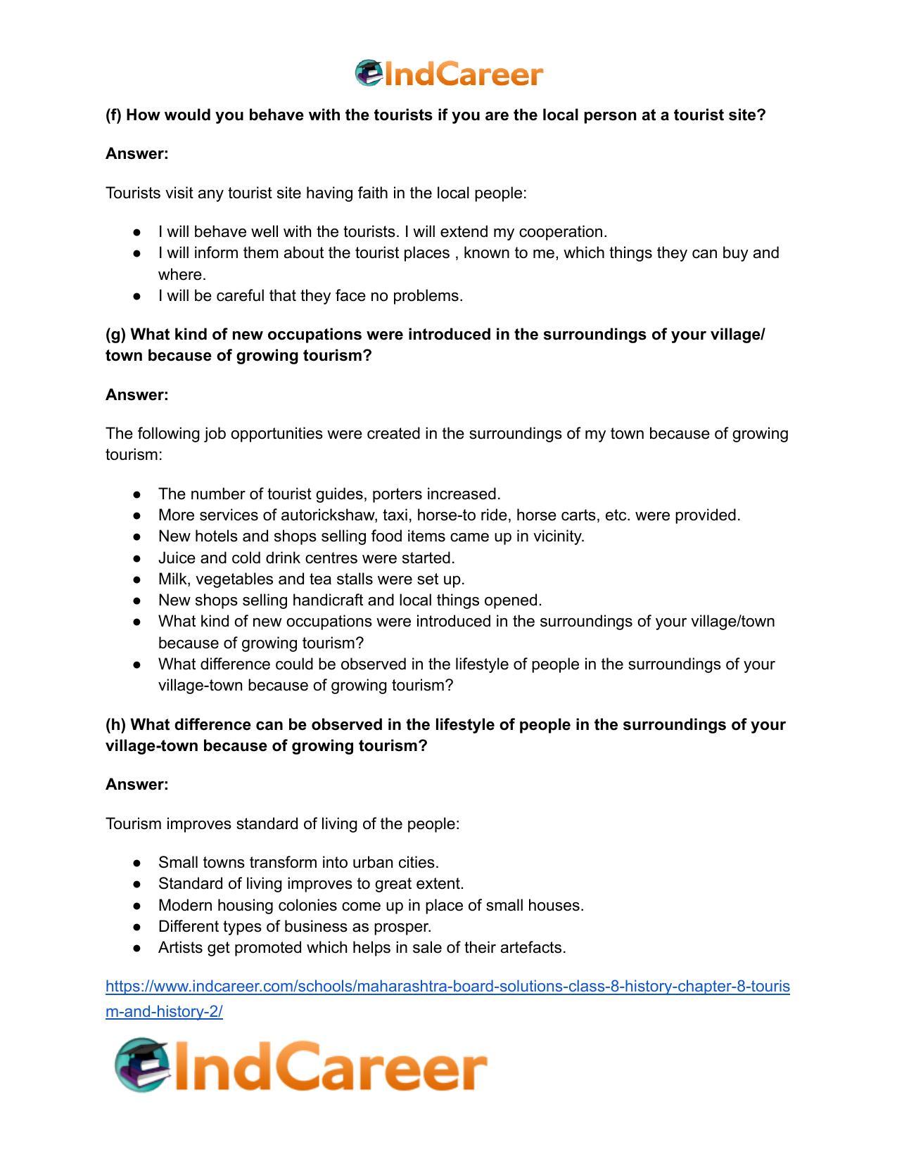 Maharashtra Board Solutions Class 8-History: Chapter 8- Tourism and History - Page 25
