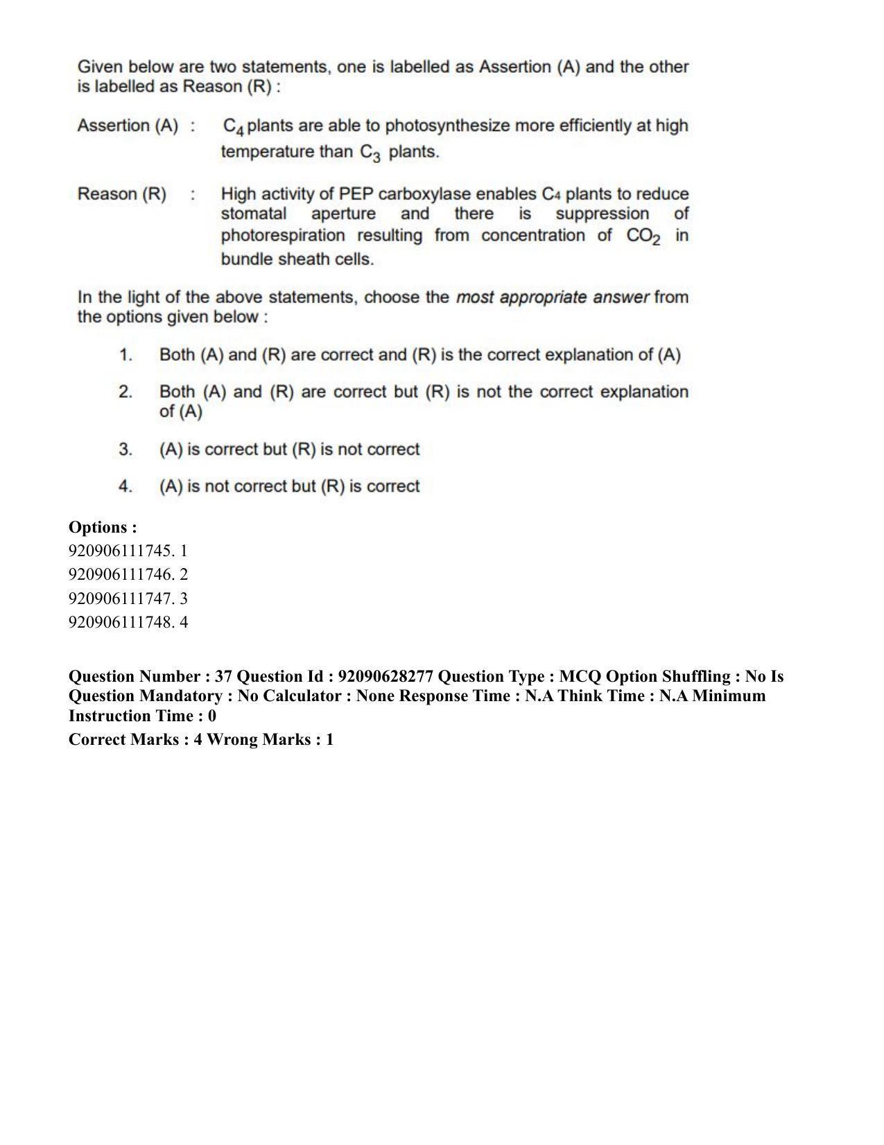 CUET PG 2023: SCQP16 – Horticulture (Eng) - Shift 1 (27-06-2023) Question Paper - Page 41