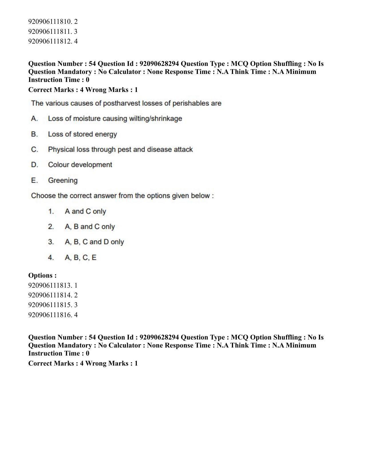 CUET PG 2023: SCQP16 – Horticulture (Eng) - Shift 1 (27-06-2023) Question Paper - Page 57