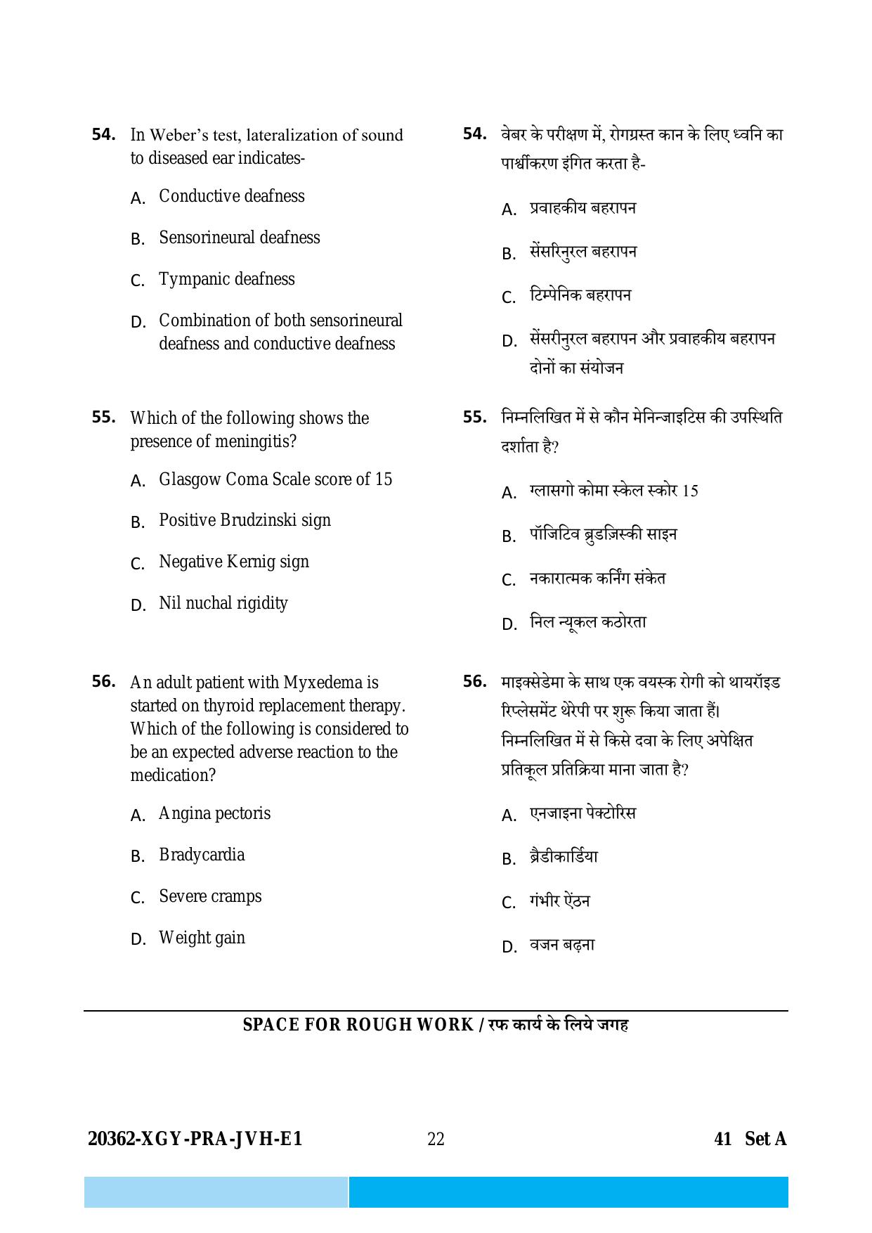 CG Post Basic B.Sc Nursing 2023 Question Paper - Page 22