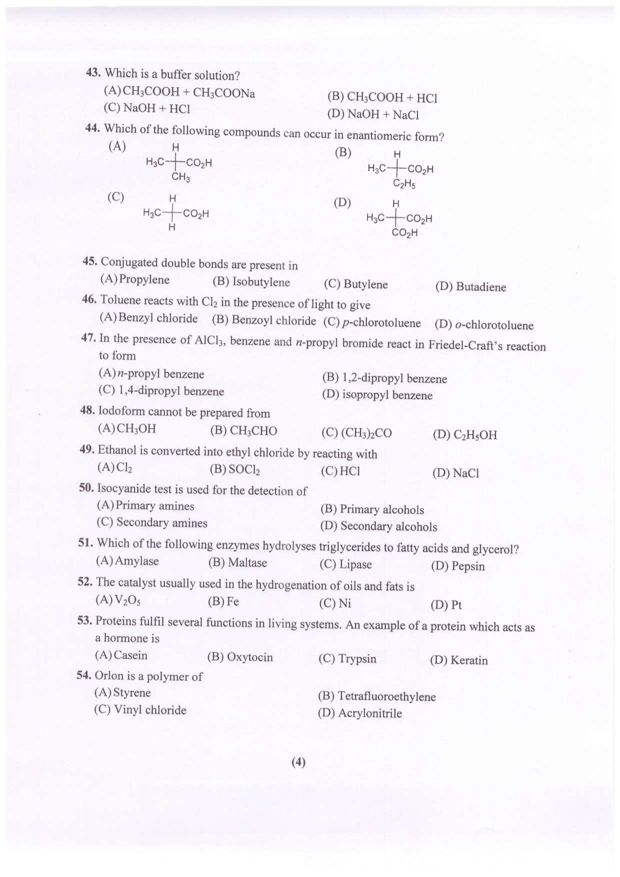 PUCET UG 2023 Chemistry Question Paper - Page 5
