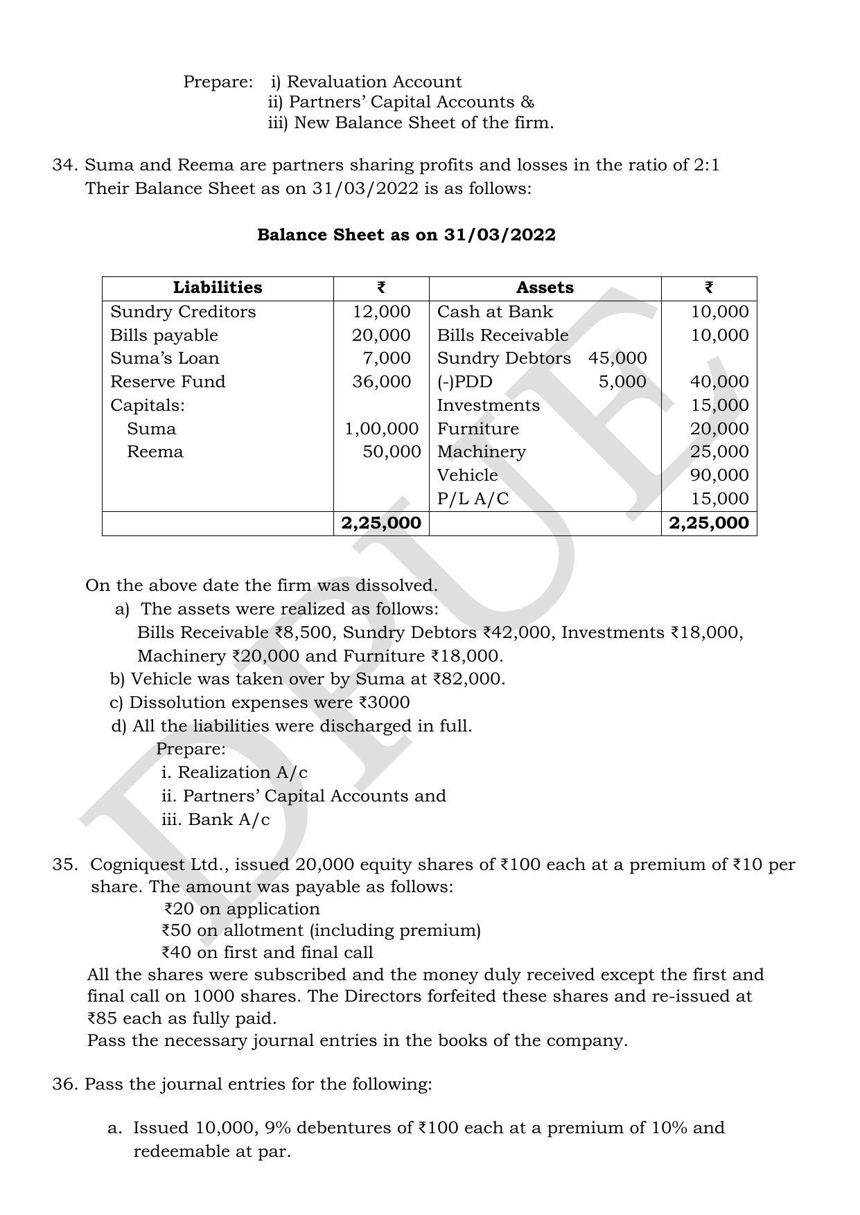 Karnataka II PUC Accountancy Model Question Paper 2023 - Page 6