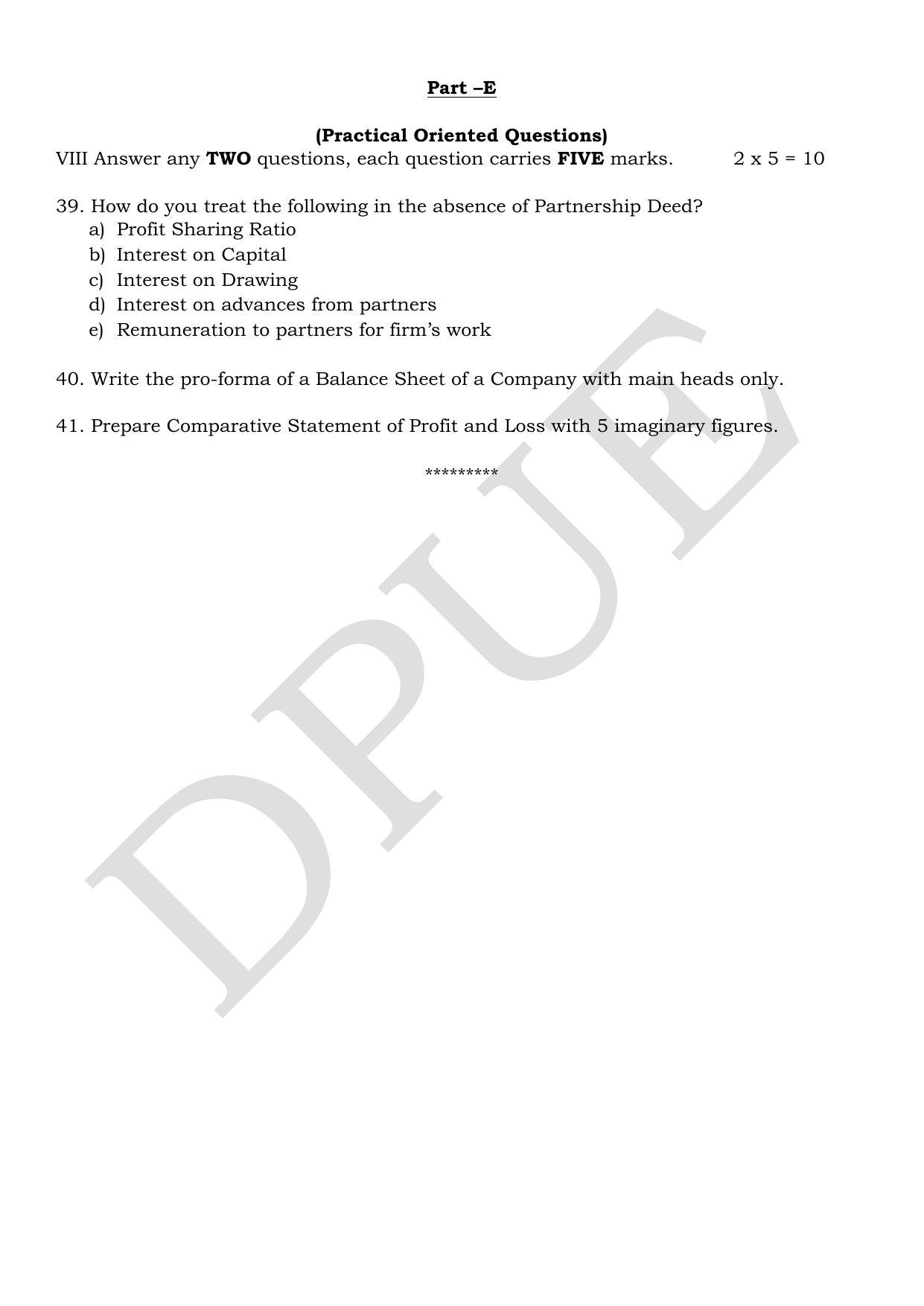 Karnataka II PUC Accountancy Model Question Paper 2023 - Page 8