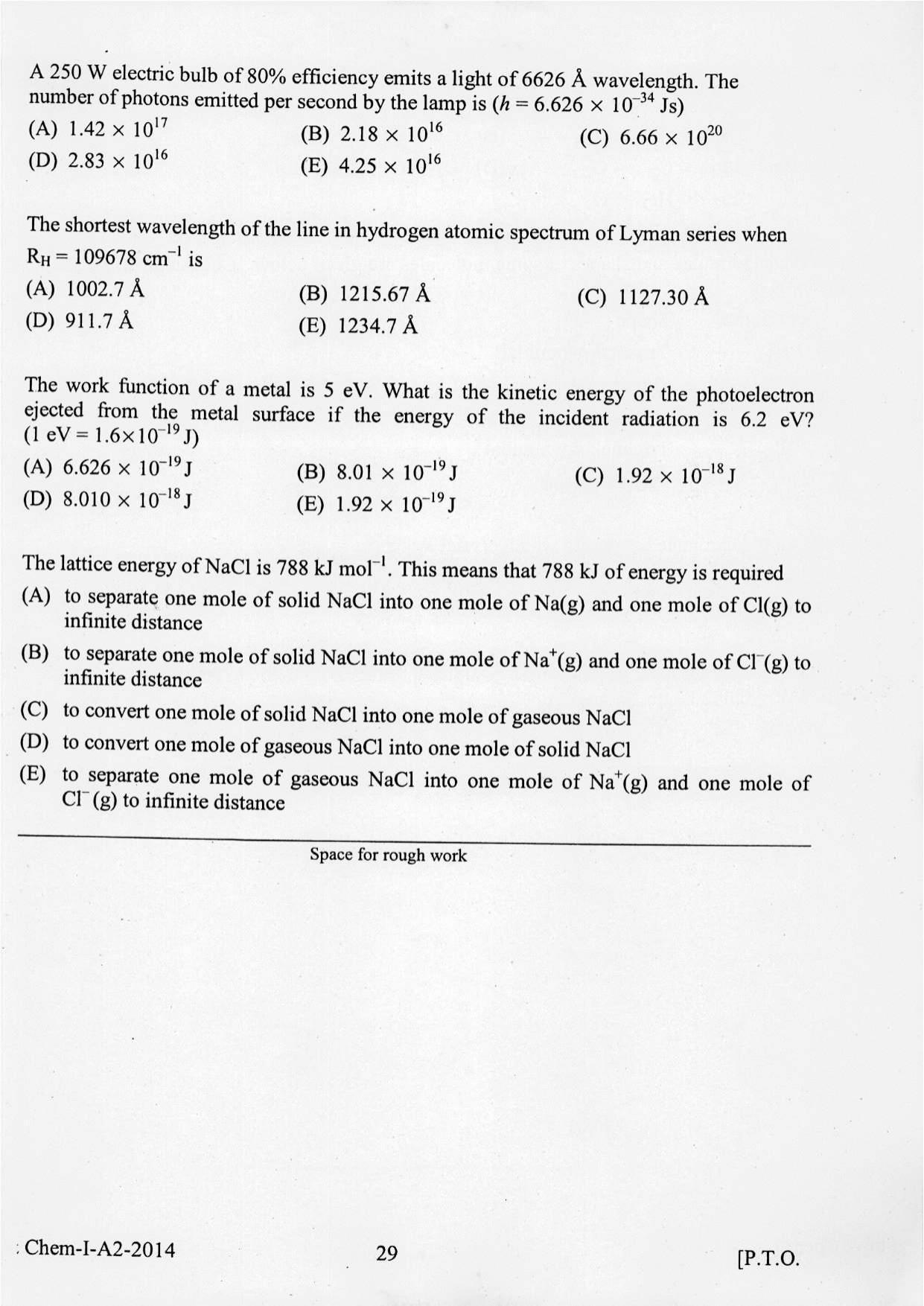 KEAM Paper I 2014 Question Paper - Page 29