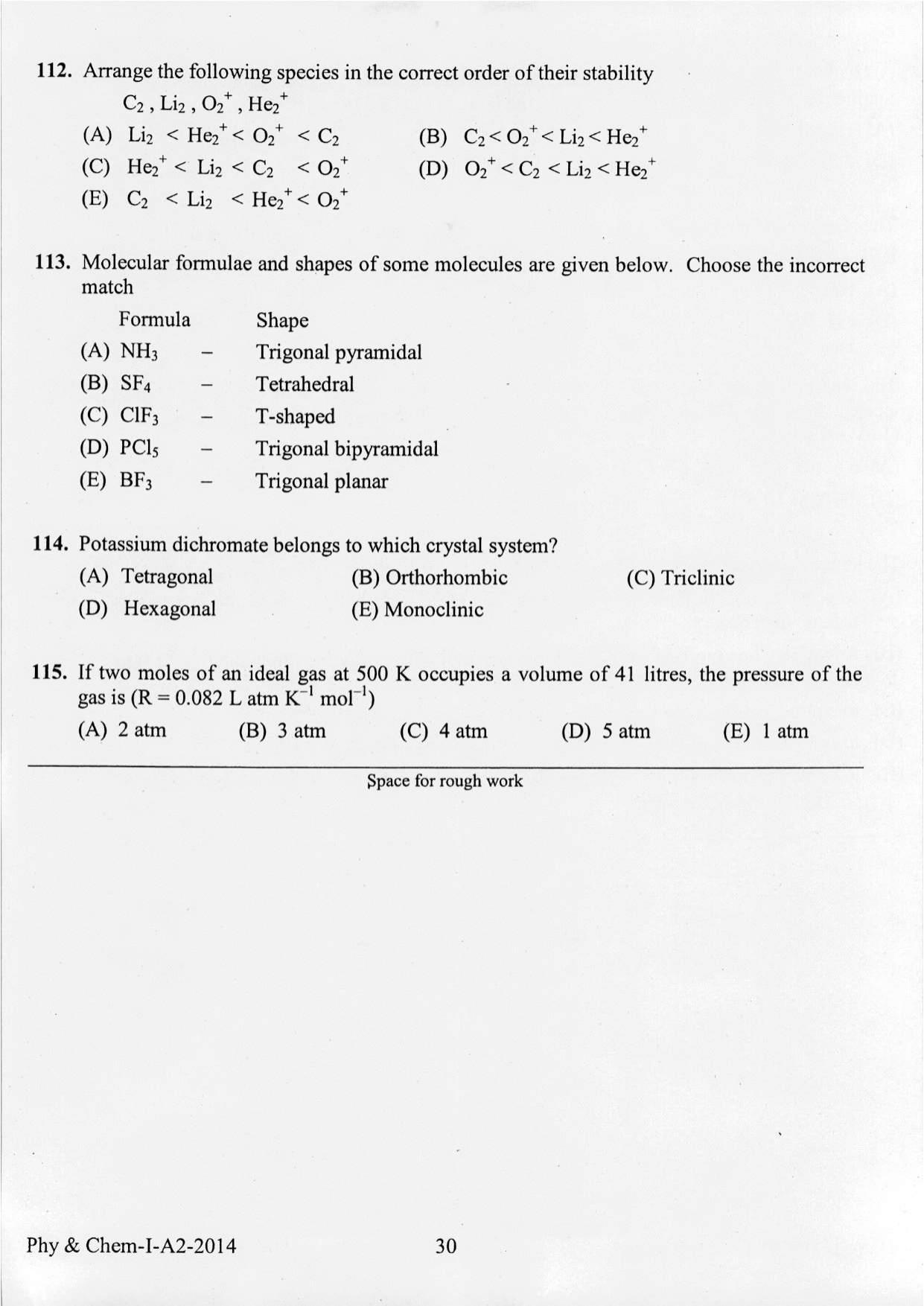 KEAM Paper I 2014 Question Paper - Page 30