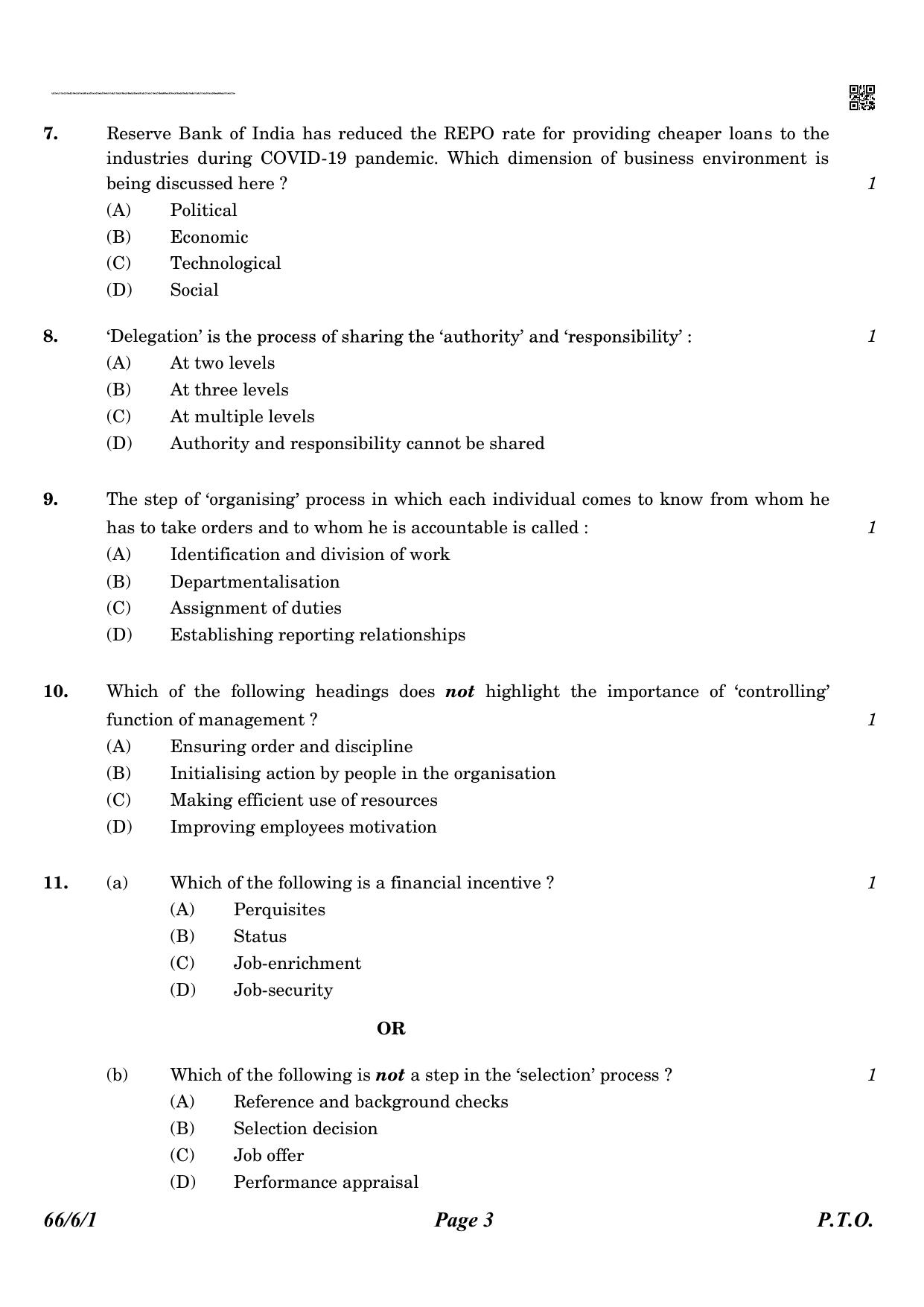 CBSE Class 12 QP_054_Business_Studies_English 2021 Compartment Question Paper - Page 3