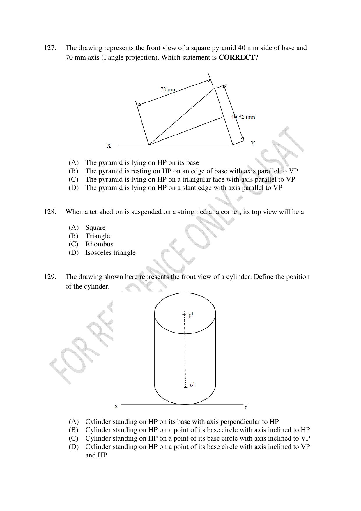 CUSAT CAT 2022 Test for Lateral Entry to B Tech Programmes Second Shift Question Paper - Page 29