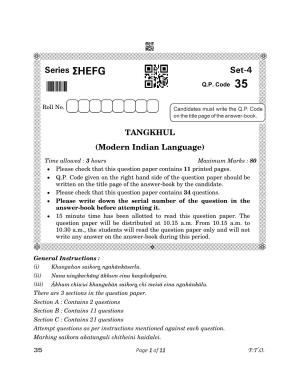 CBSE Class 12 35_Tangkhul 2023 Question Paper