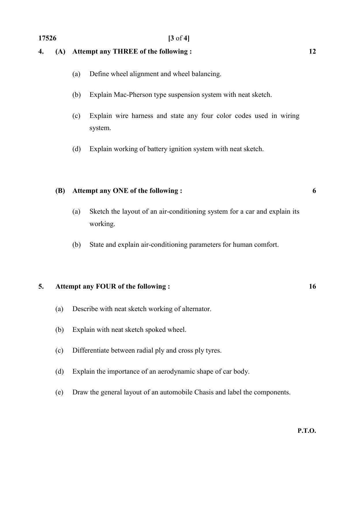 MSBTE Winter Question Paper 2019 - Automobile Engineering - Page 3