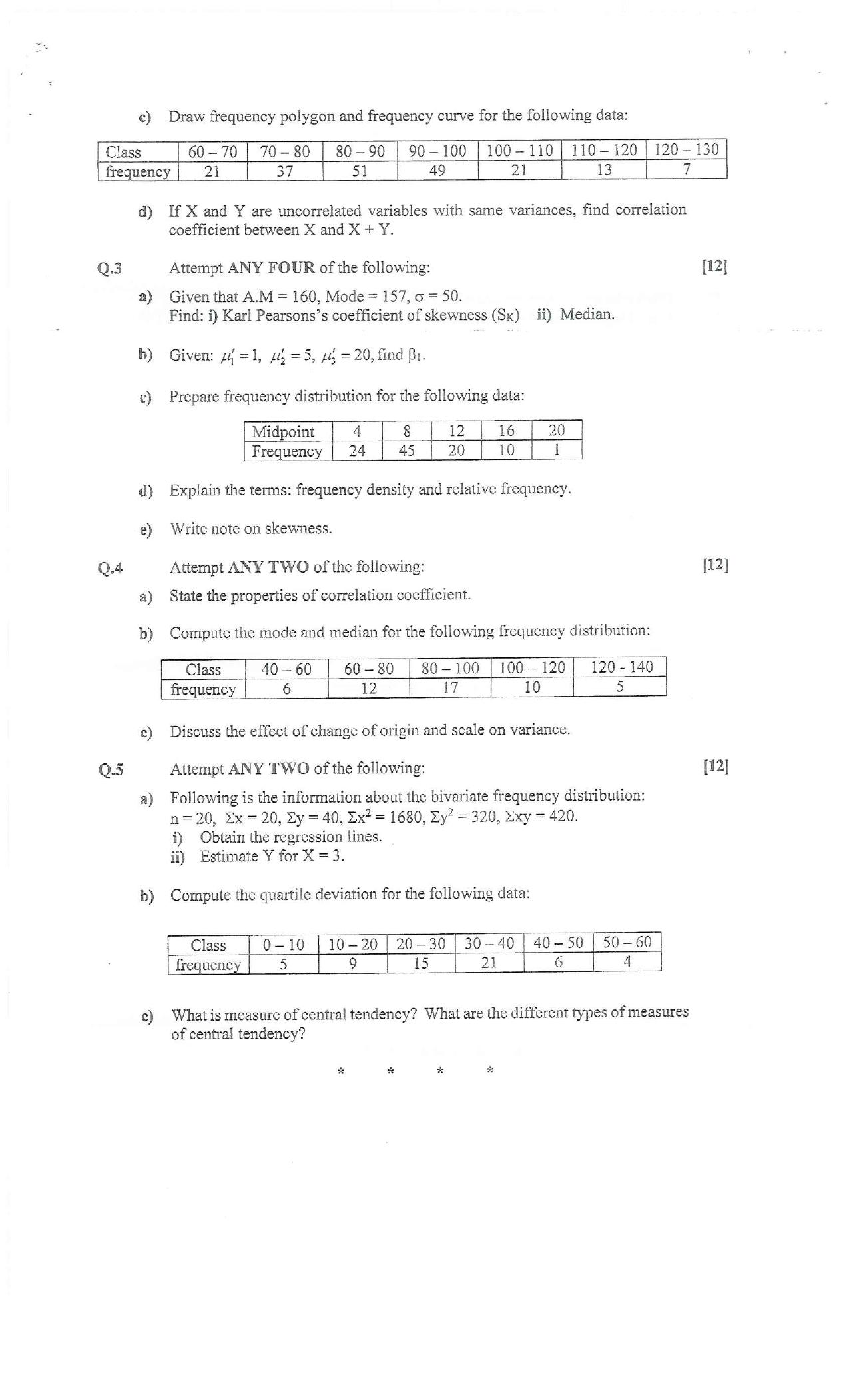 Bharati Vidyapeeth B.SC. 2016 COURSE CBCS Question Paper - Page 6