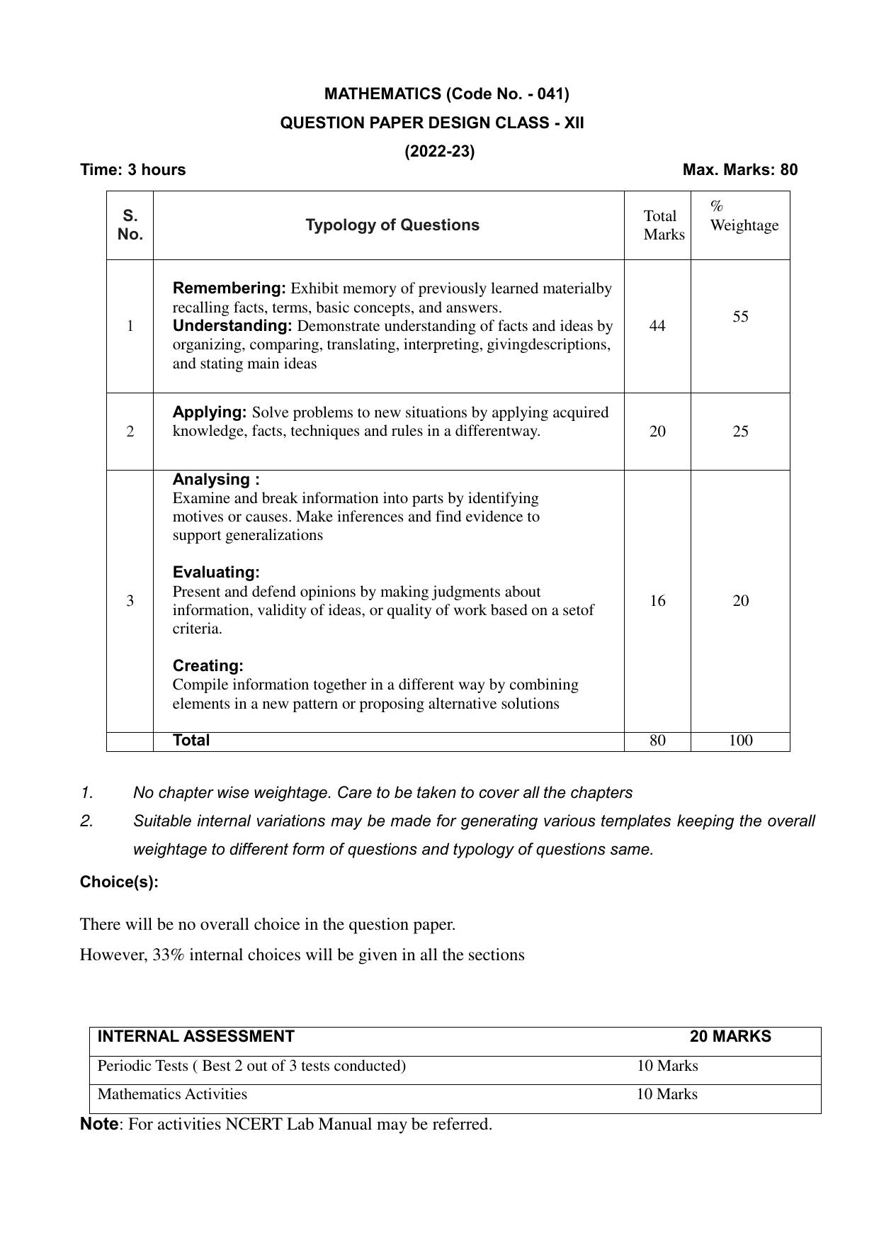 Edudel Class 12 Maths Syllabus - Page 4