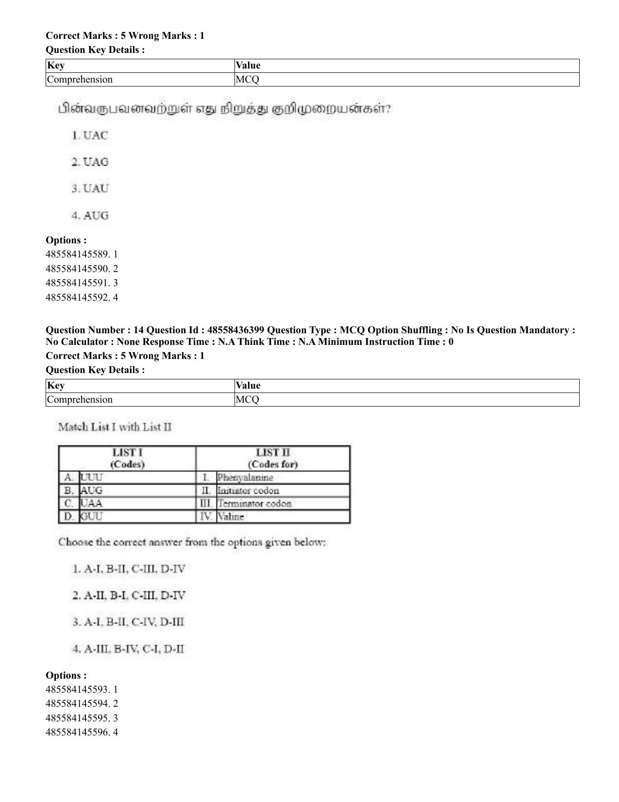 CUET 2023 English Tamil Shift 3 Question Papers - 22 June 2023 - Page 17