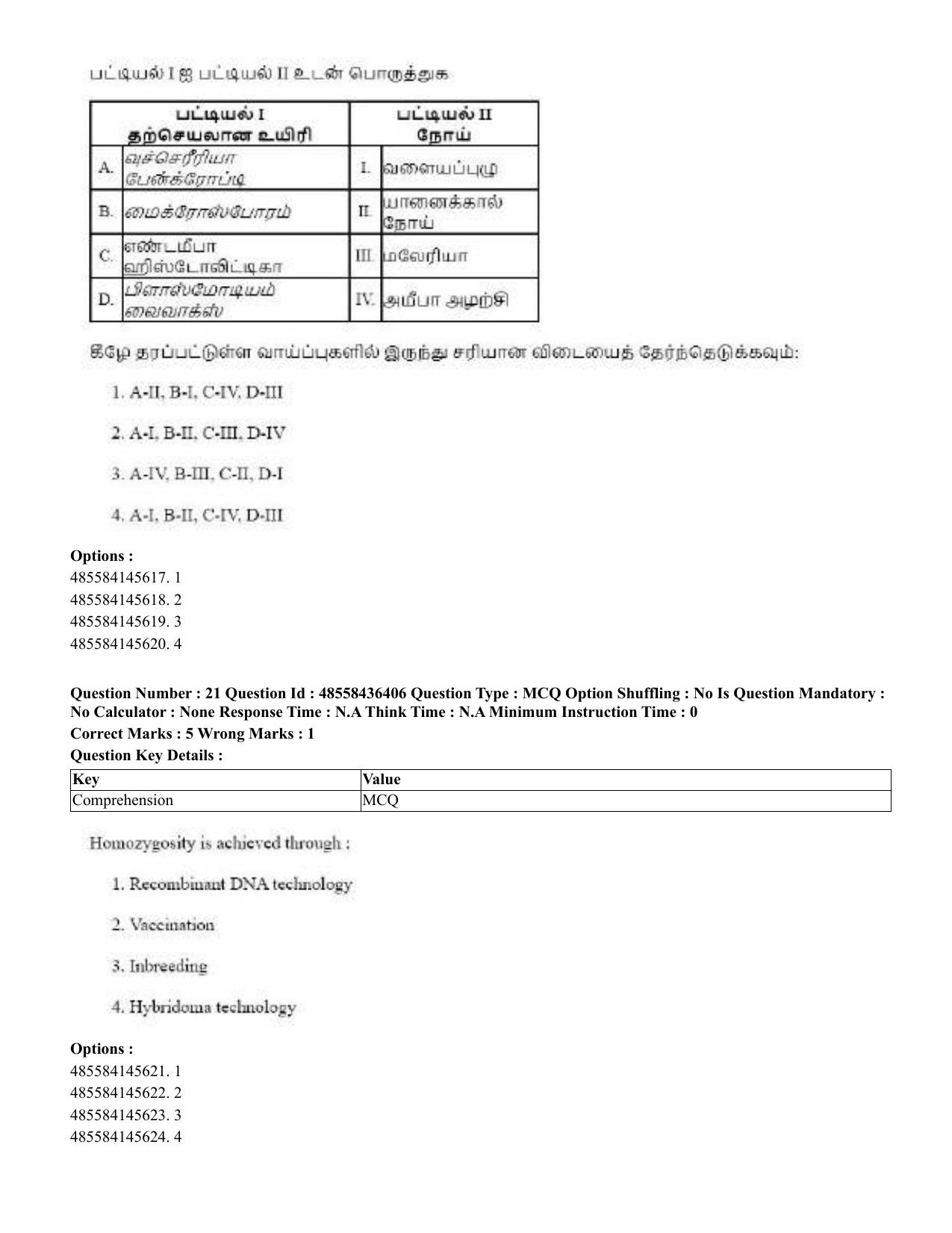 CUET 2023 English Tamil Shift 3 Question Papers - 22 June 2023 - Page 25