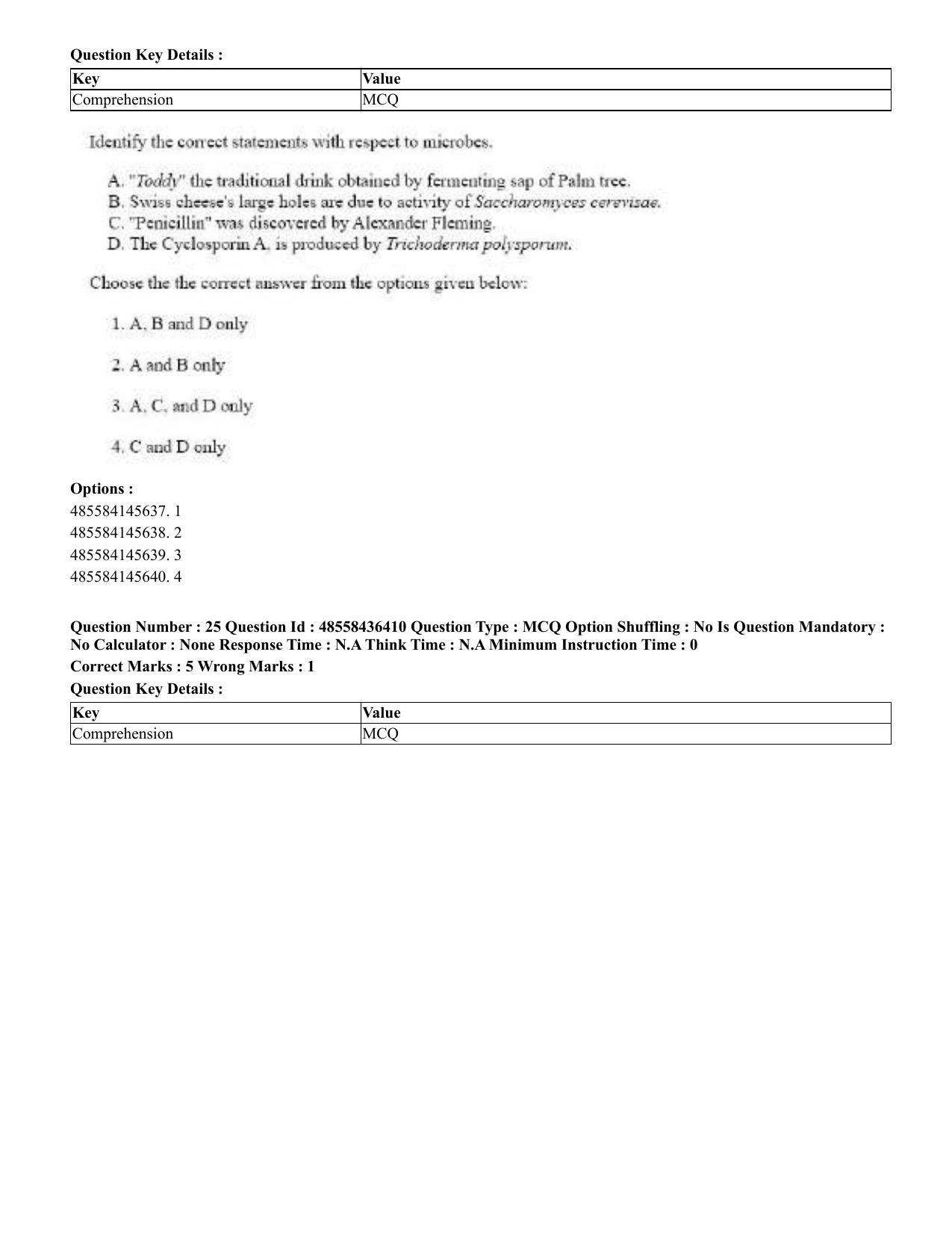 CUET 2023 English Tamil Shift 3 Question Papers - 22 June 2023 - Page 30