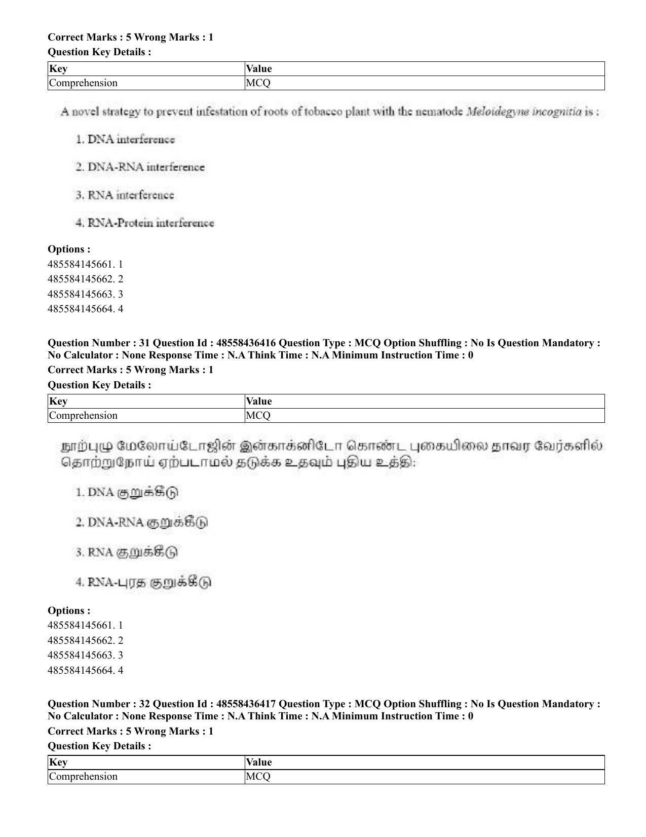 CUET 2023 English Tamil Shift 3 Question Papers - 22 June 2023 - Page 37