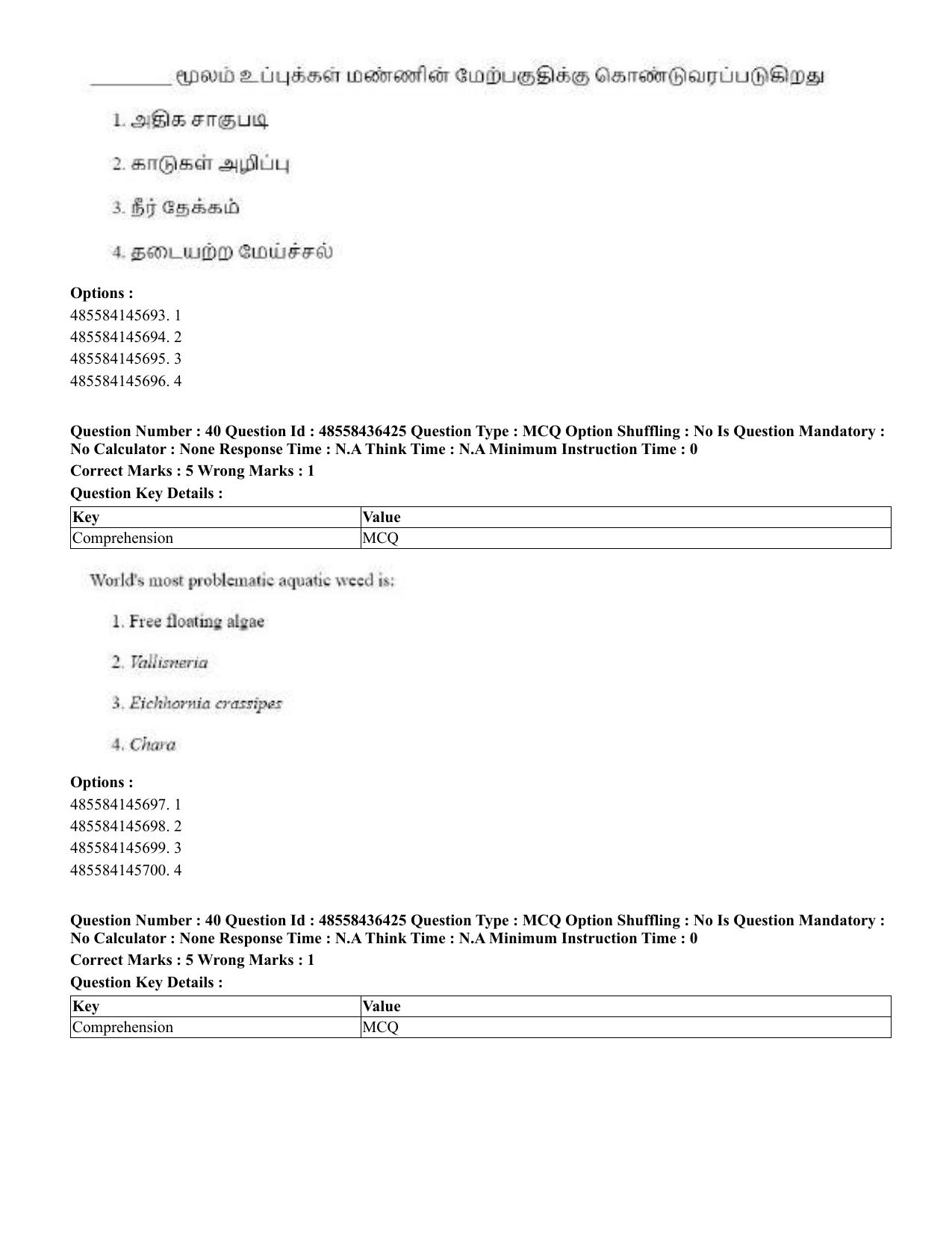 CUET 2023 English Tamil Shift 3 Question Papers - 22 June 2023 - Page 46