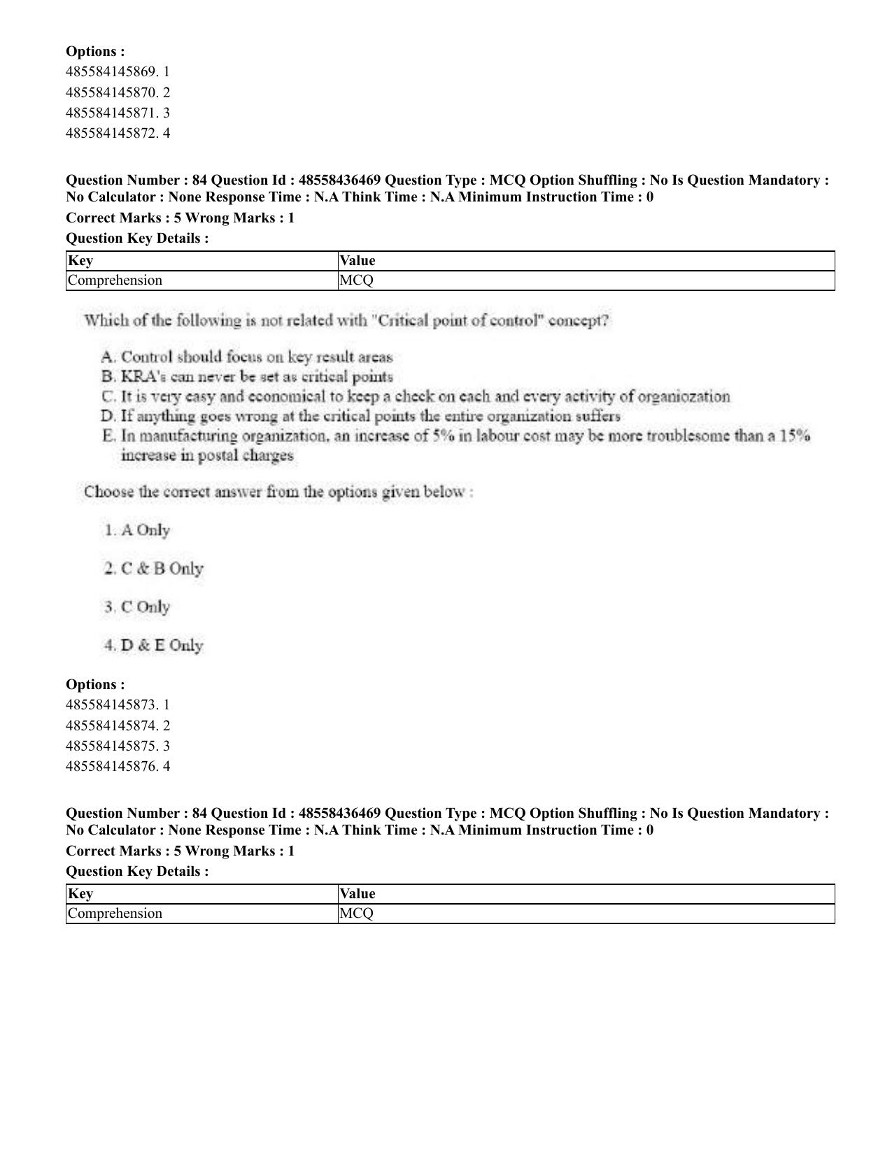 CUET 2023 English Tamil Shift 3 Question Papers - 22 June 2023 - Page 101