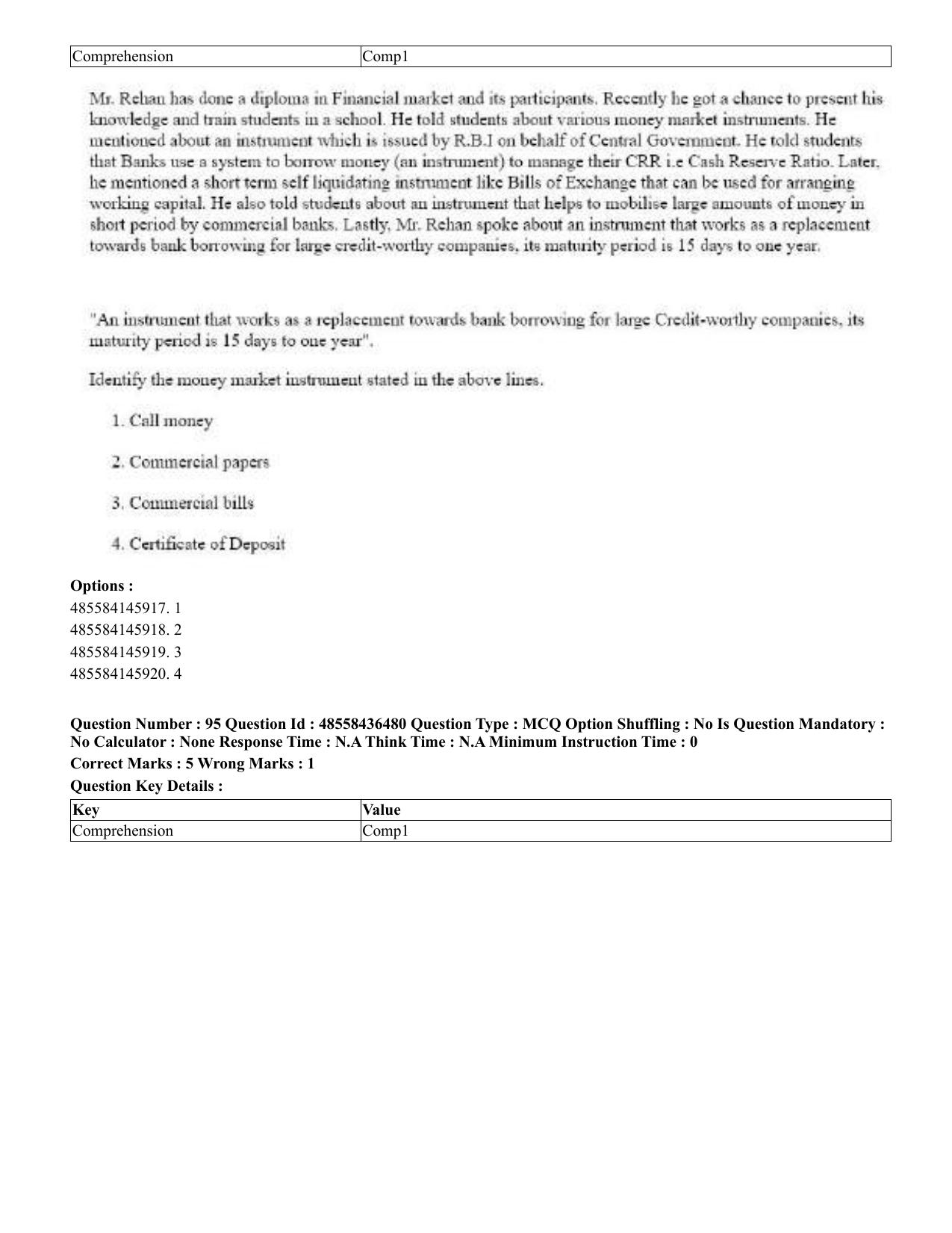 CUET 2023 English Tamil Shift 3 Question Papers - 22 June 2023 - Page 117