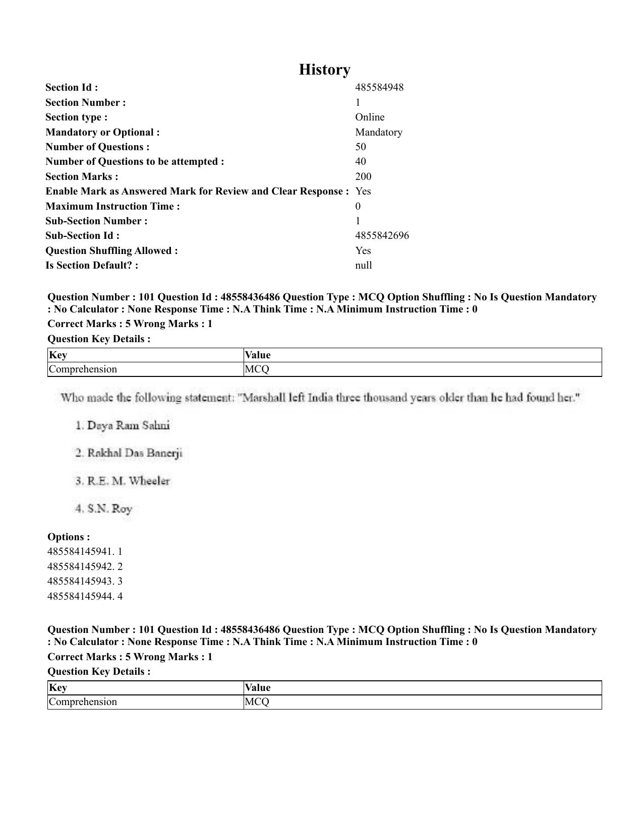 CUET 2023 English Tamil Shift 3 Question Papers - 22 June 2023 - Page 129