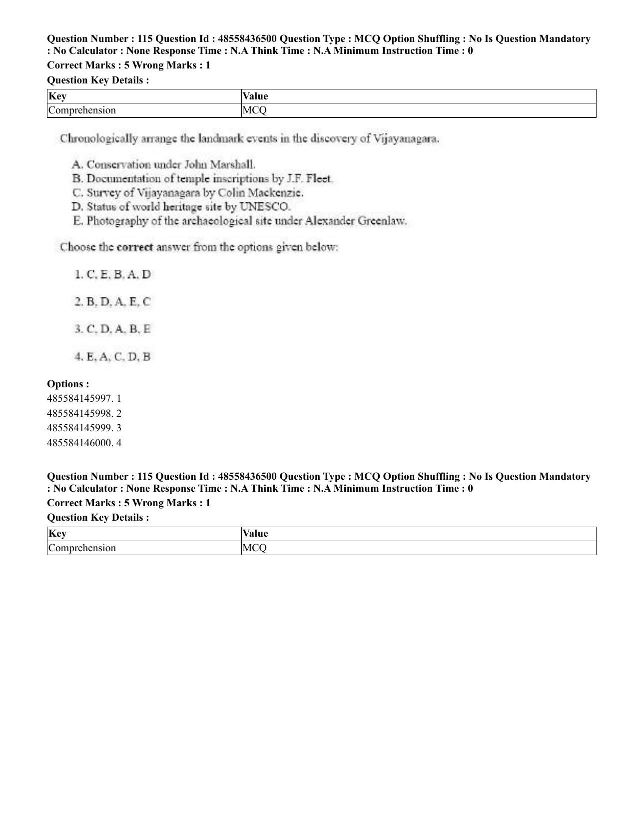 CUET 2023 English Tamil Shift 3 Question Papers - 22 June 2023 - Page 145