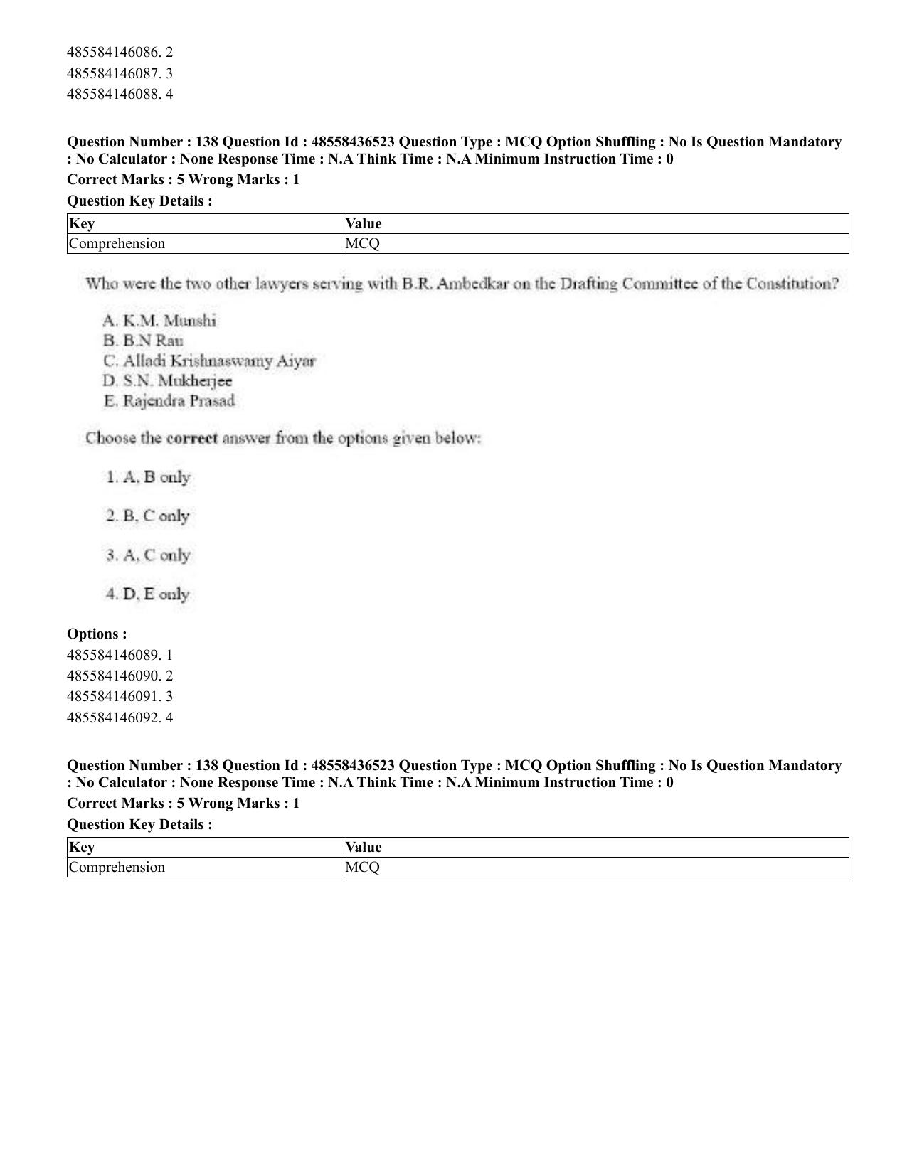 CUET 2023 English Tamil Shift 3 Question Papers - 22 June 2023 - Page 169