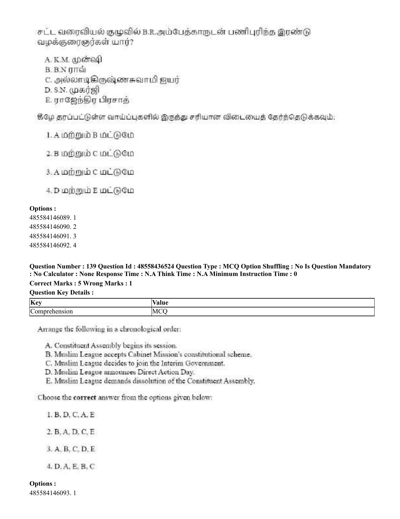 CUET 2023 English Tamil Shift 3 Question Papers - 22 June 2023 - Page 170