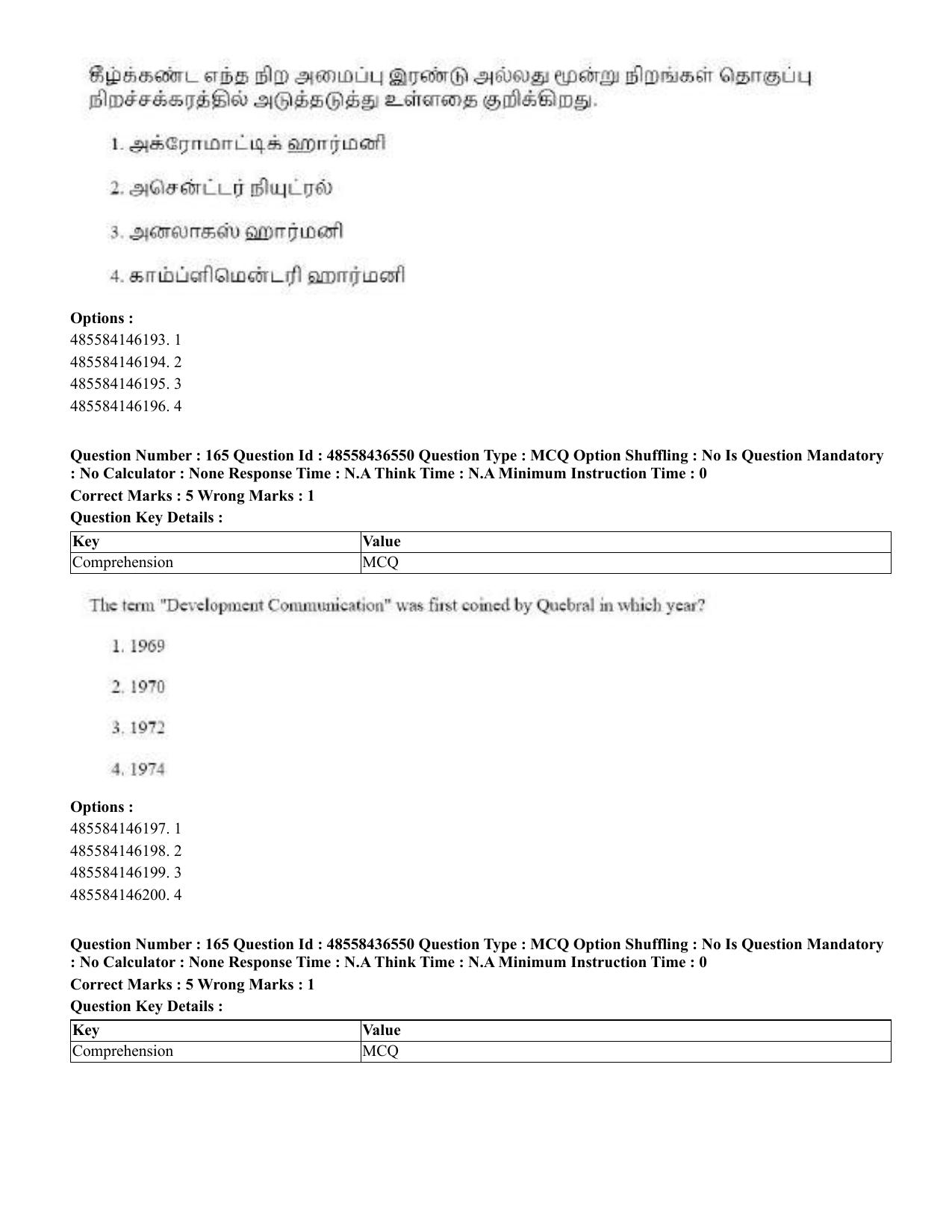 CUET 2023 English Tamil Shift 3 Question Papers - 22 June 2023 - Page 204