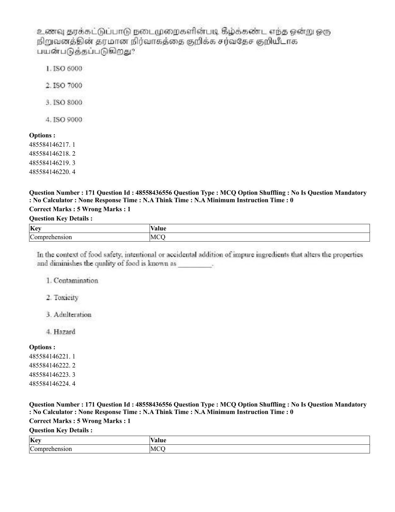 CUET 2023 English Tamil Shift 3 Question Papers - 22 June 2023 - Page 210