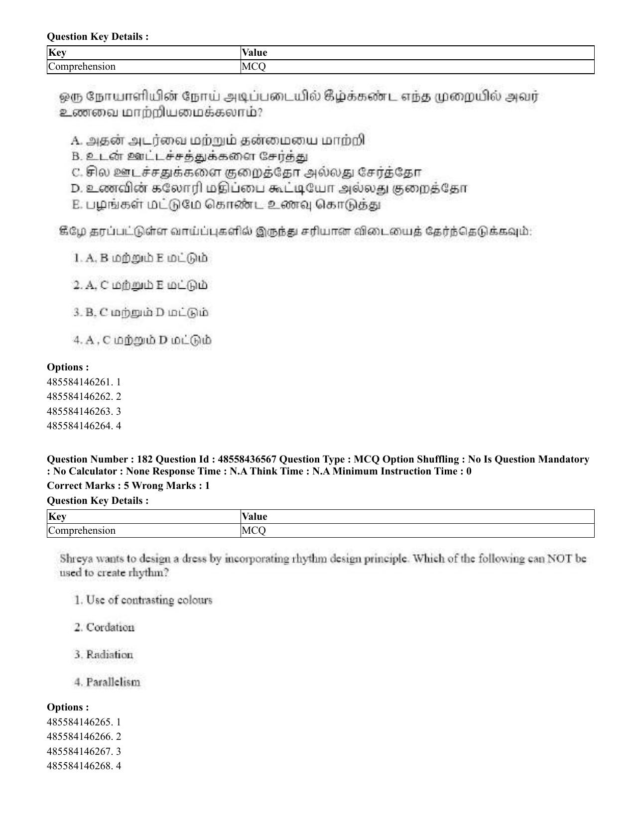 CUET 2023 English Tamil Shift 3 Question Papers - 22 June 2023 - Page 222