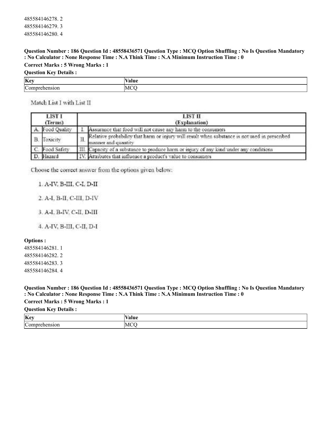 CUET 2023 English Tamil Shift 3 Question Papers - 22 June 2023 - Page 227