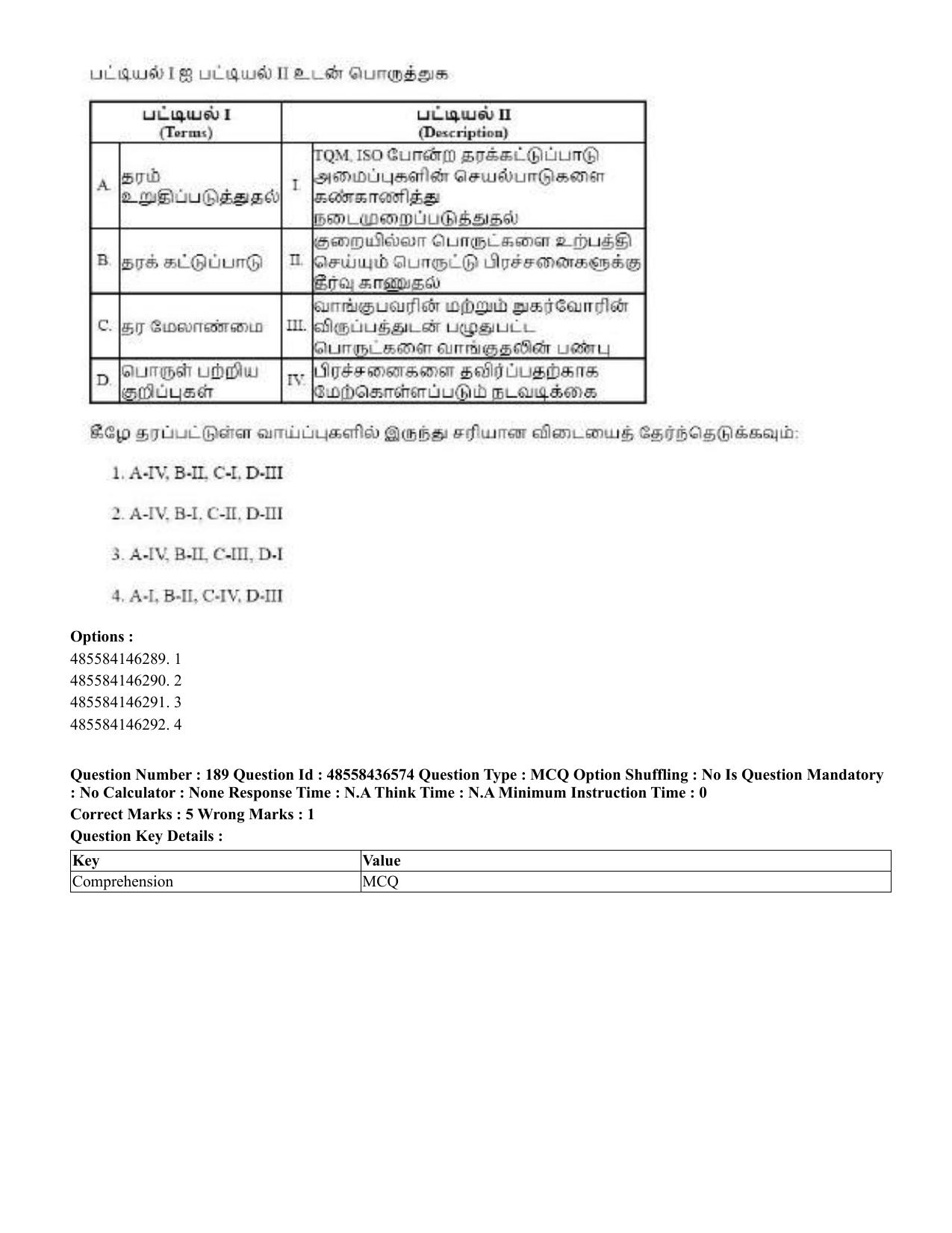 CUET 2023 English Tamil Shift 3 Question Papers - 22 June 2023 - Page 231