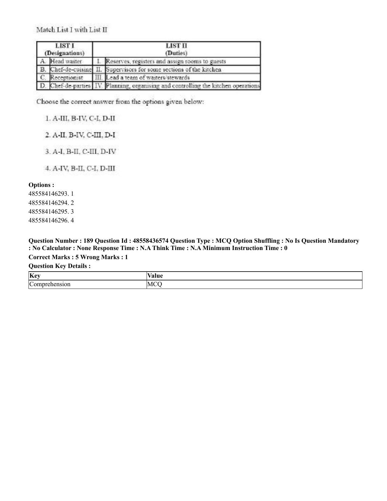 CUET 2023 English Tamil Shift 3 Question Papers - 22 June 2023 - Page 232